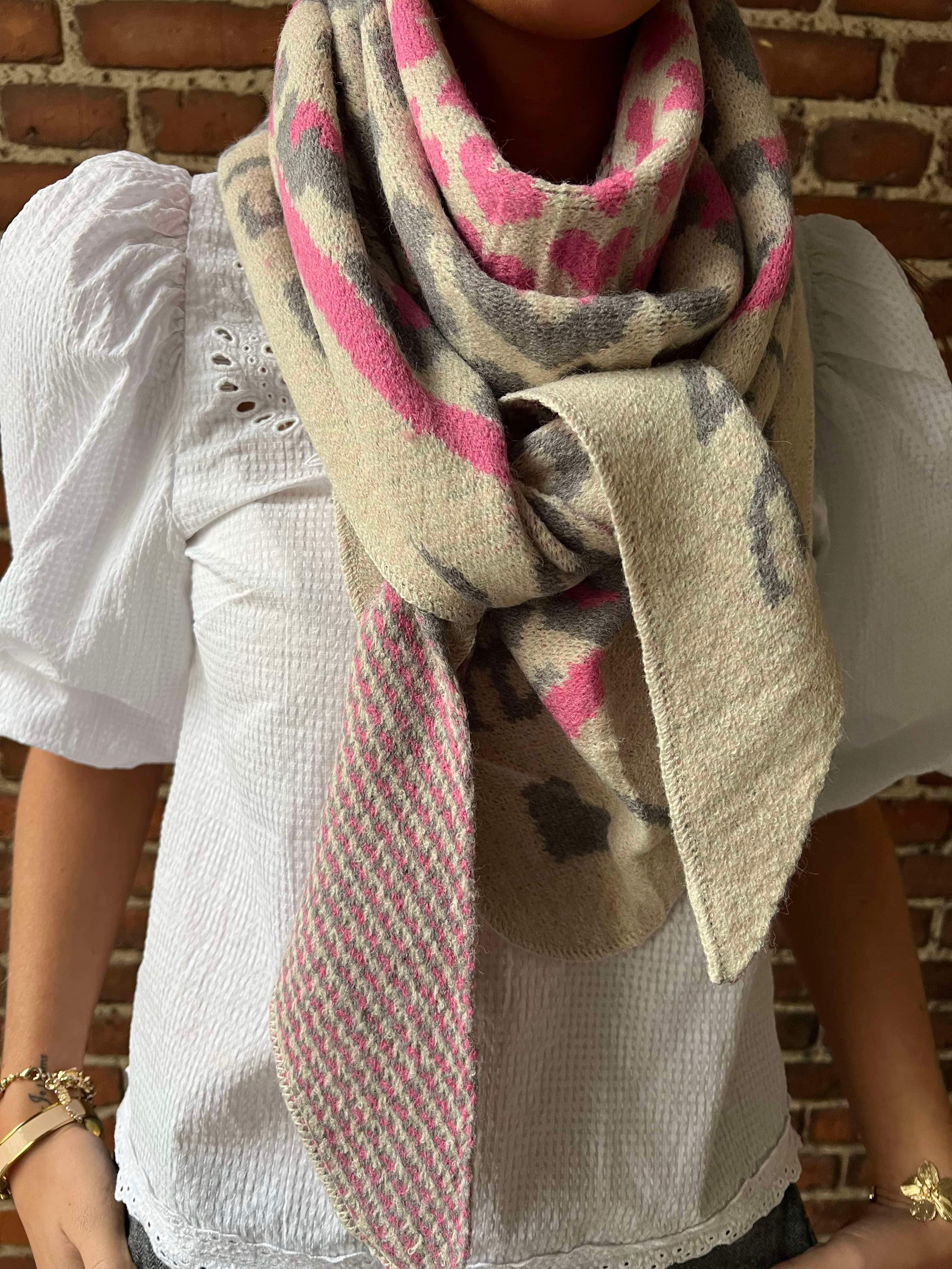 Rabine triangel lux scarf bubblegum