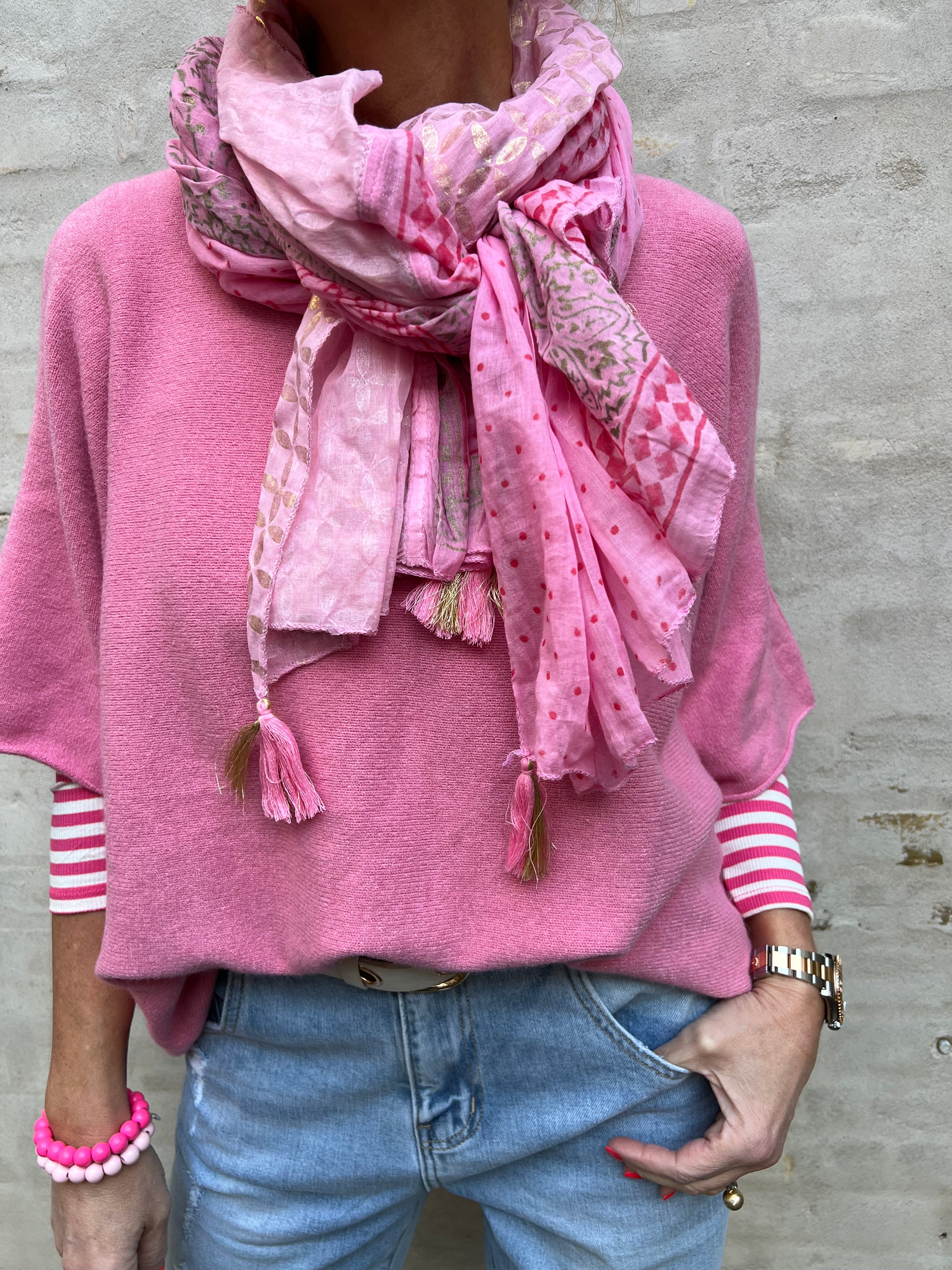 Cyrille scarf pink- gold