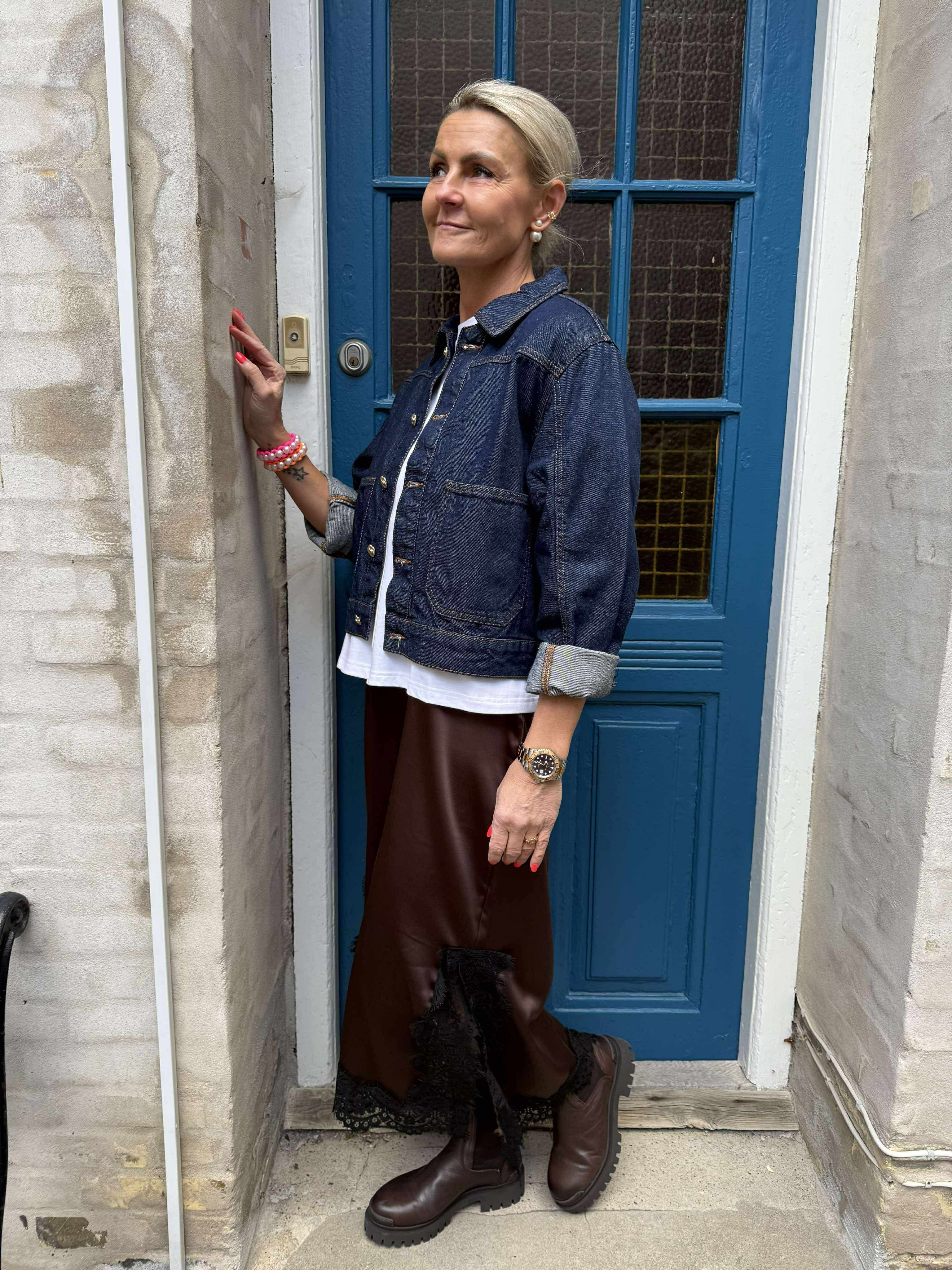 MALIN DENIM JACKET - Dark Blue Denim RAW UNWASHED