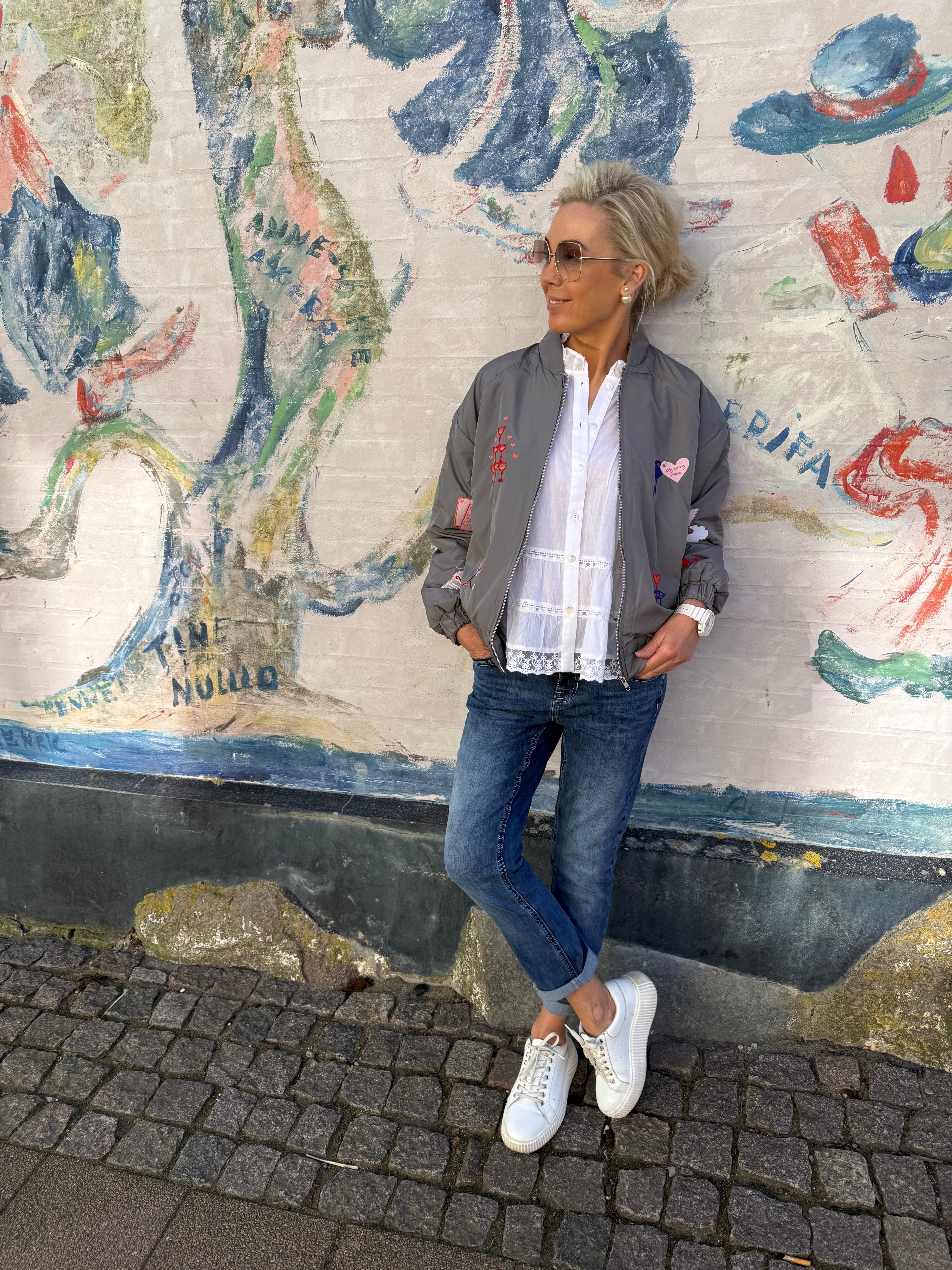 Mi Amore Bomber jacket - Grey