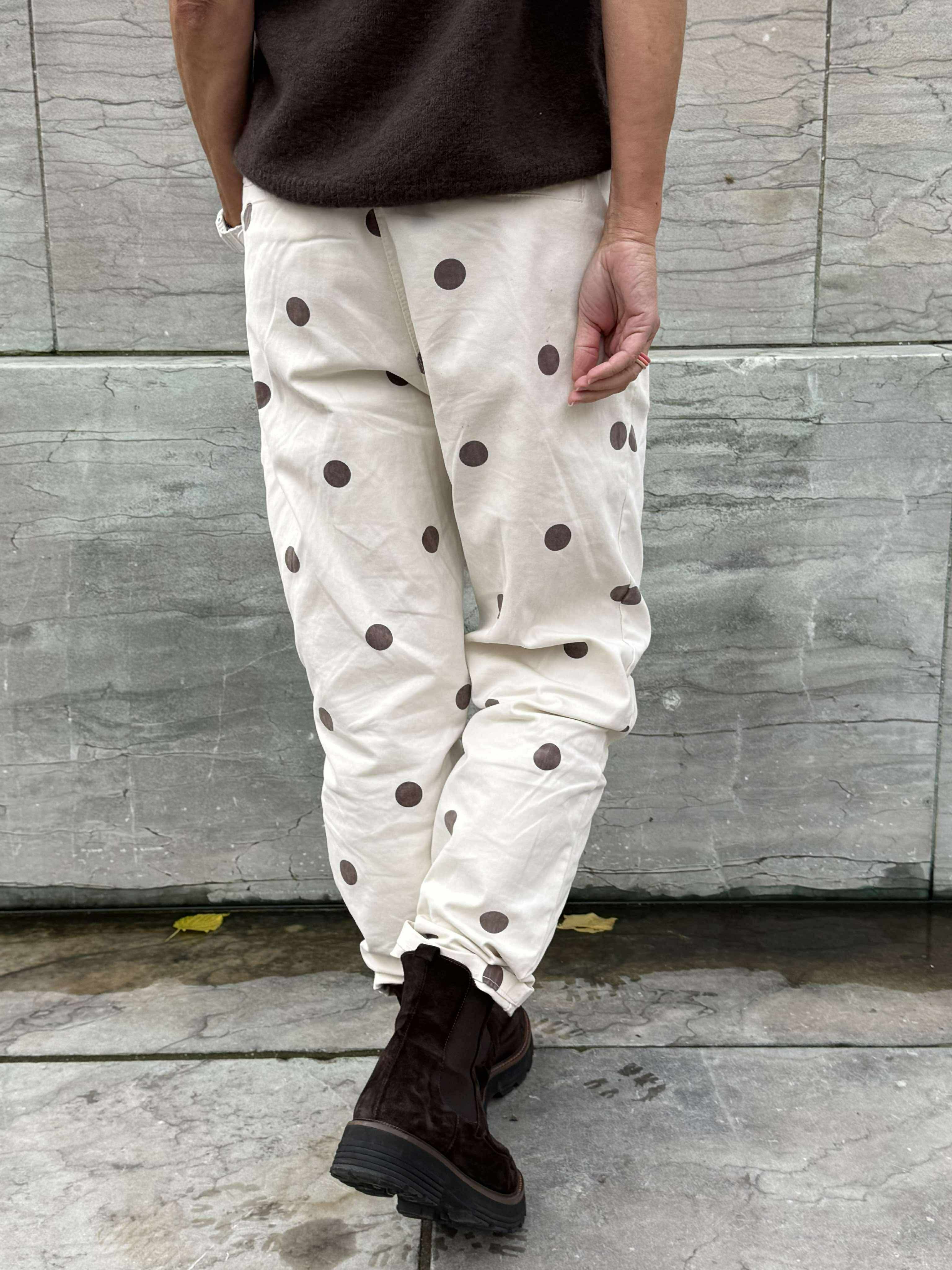Dot Pants - Off White Dot