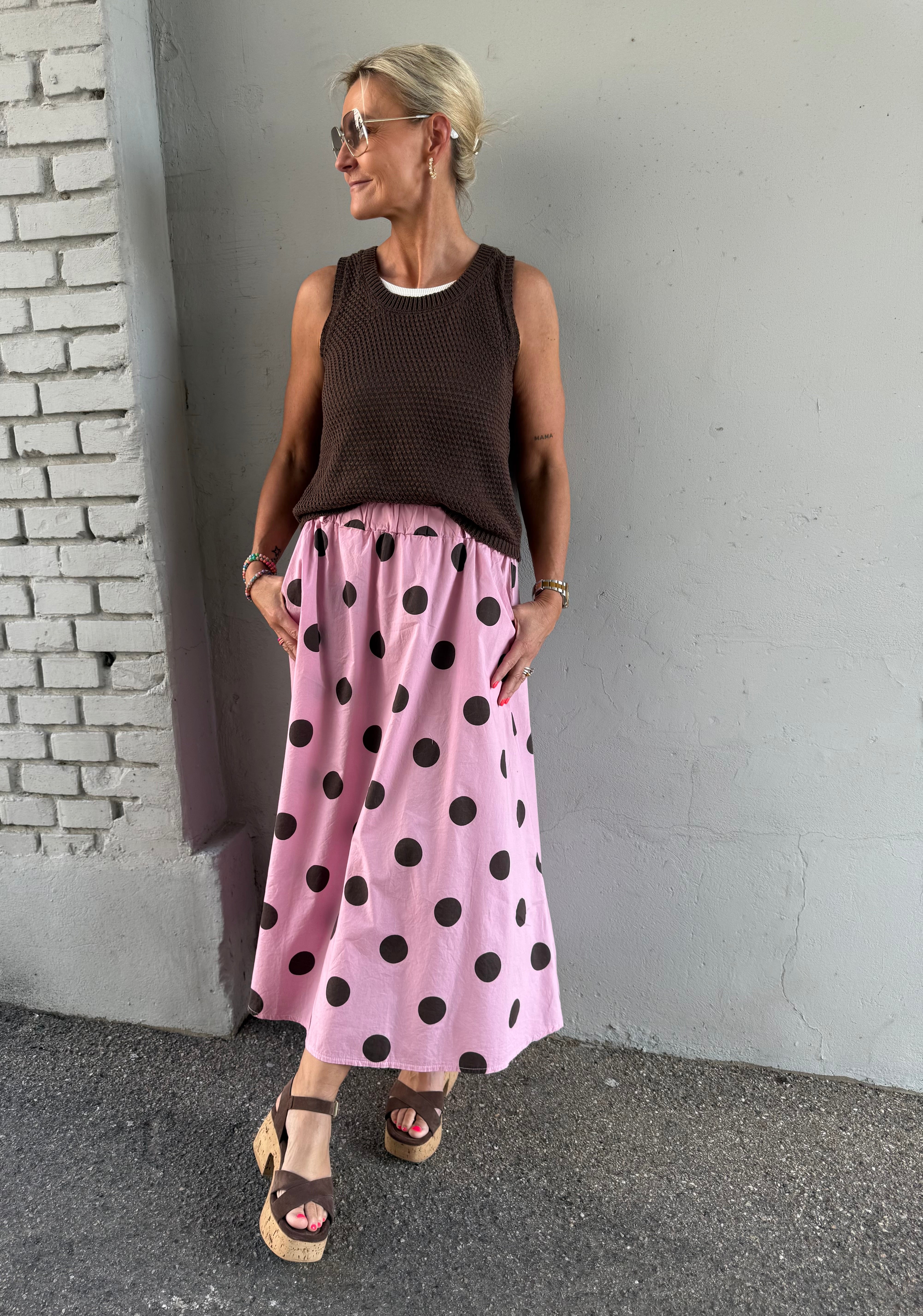 ABBIE Skirt - Rose Dot