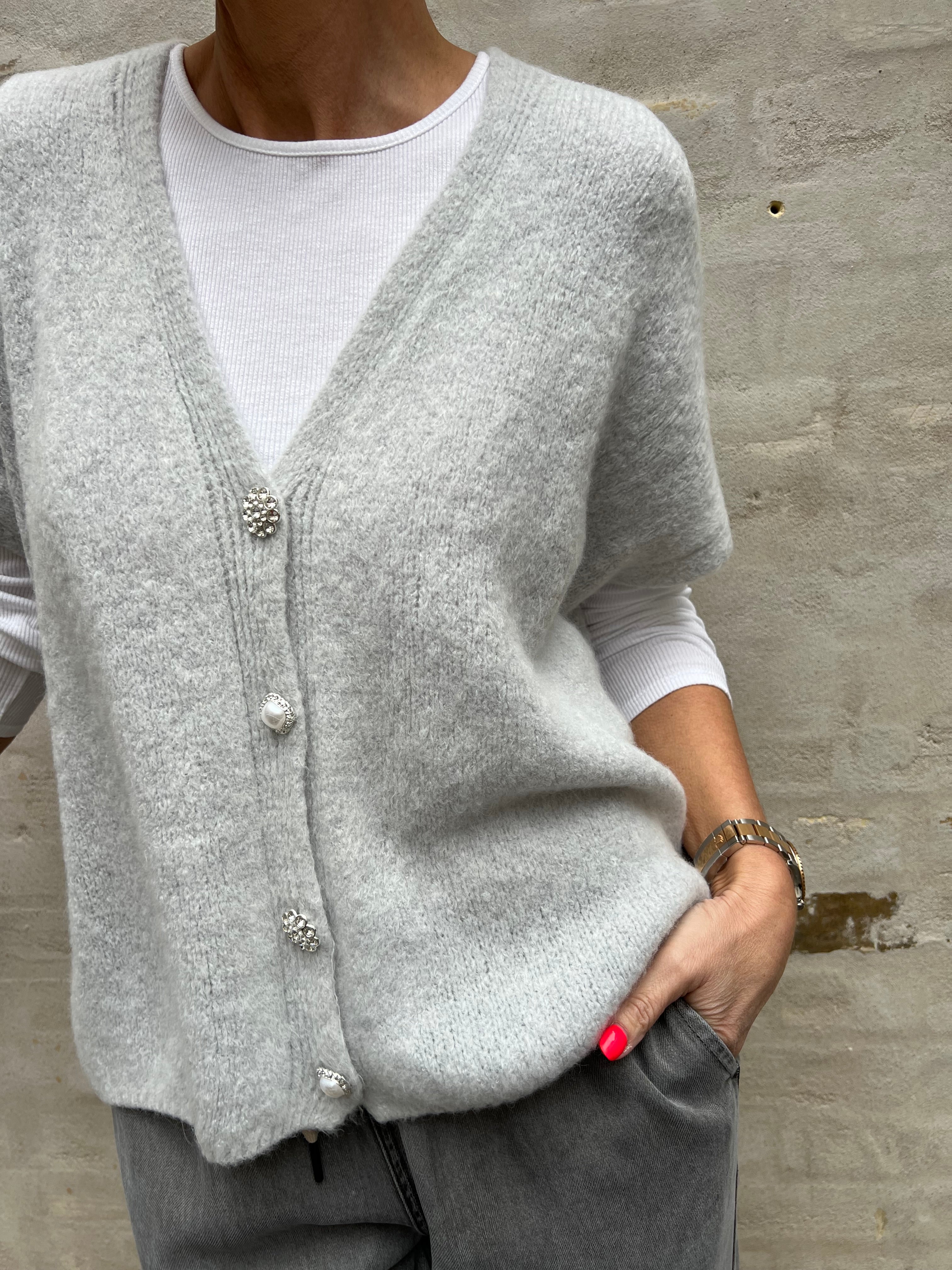 Cassia knit vest light grey