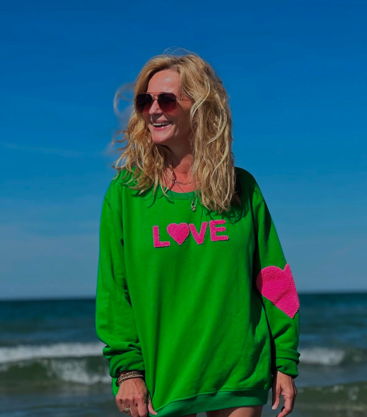 LOVE S-shirt grass- pink