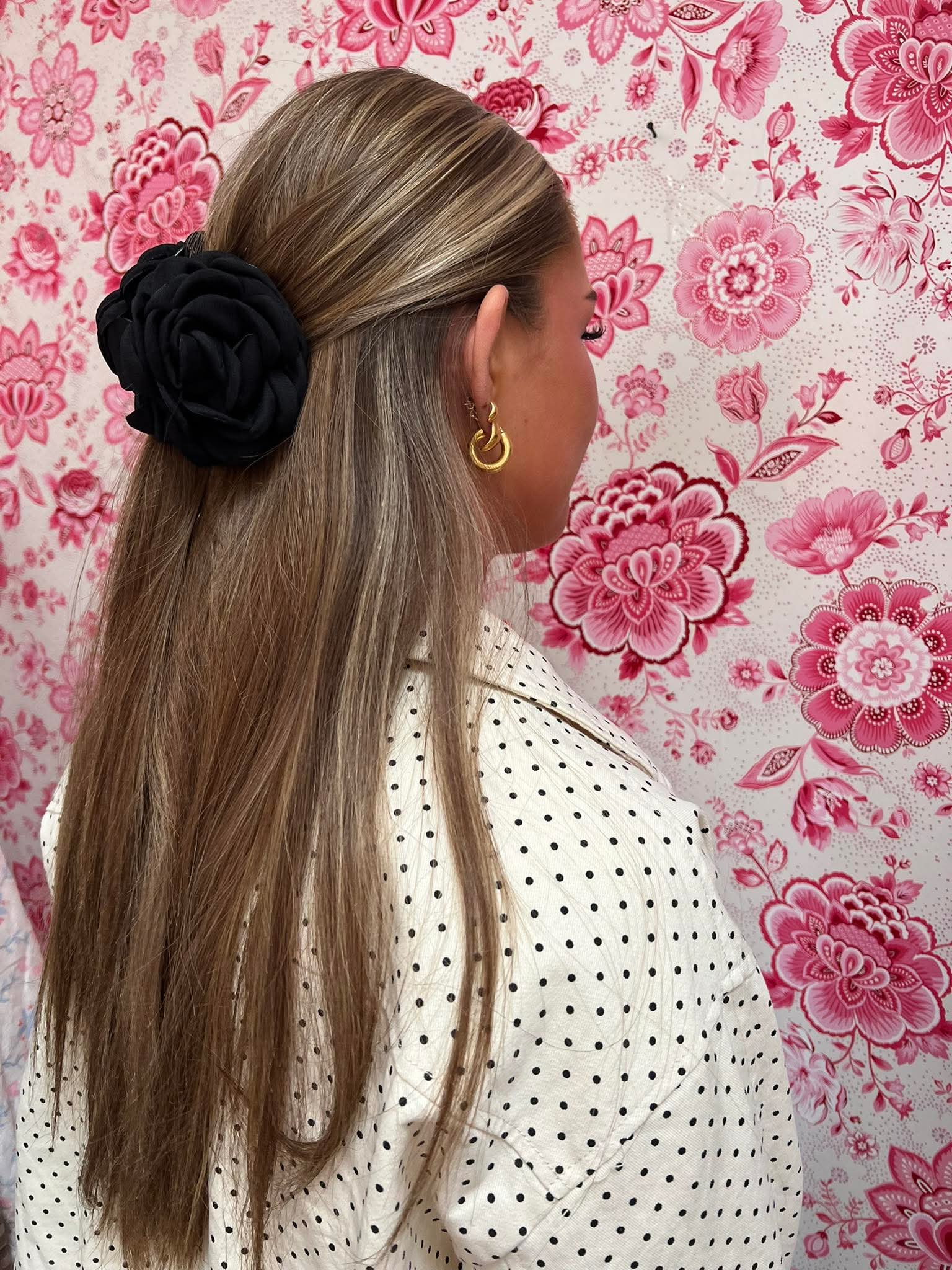 Hana Rose Hårklemme - black