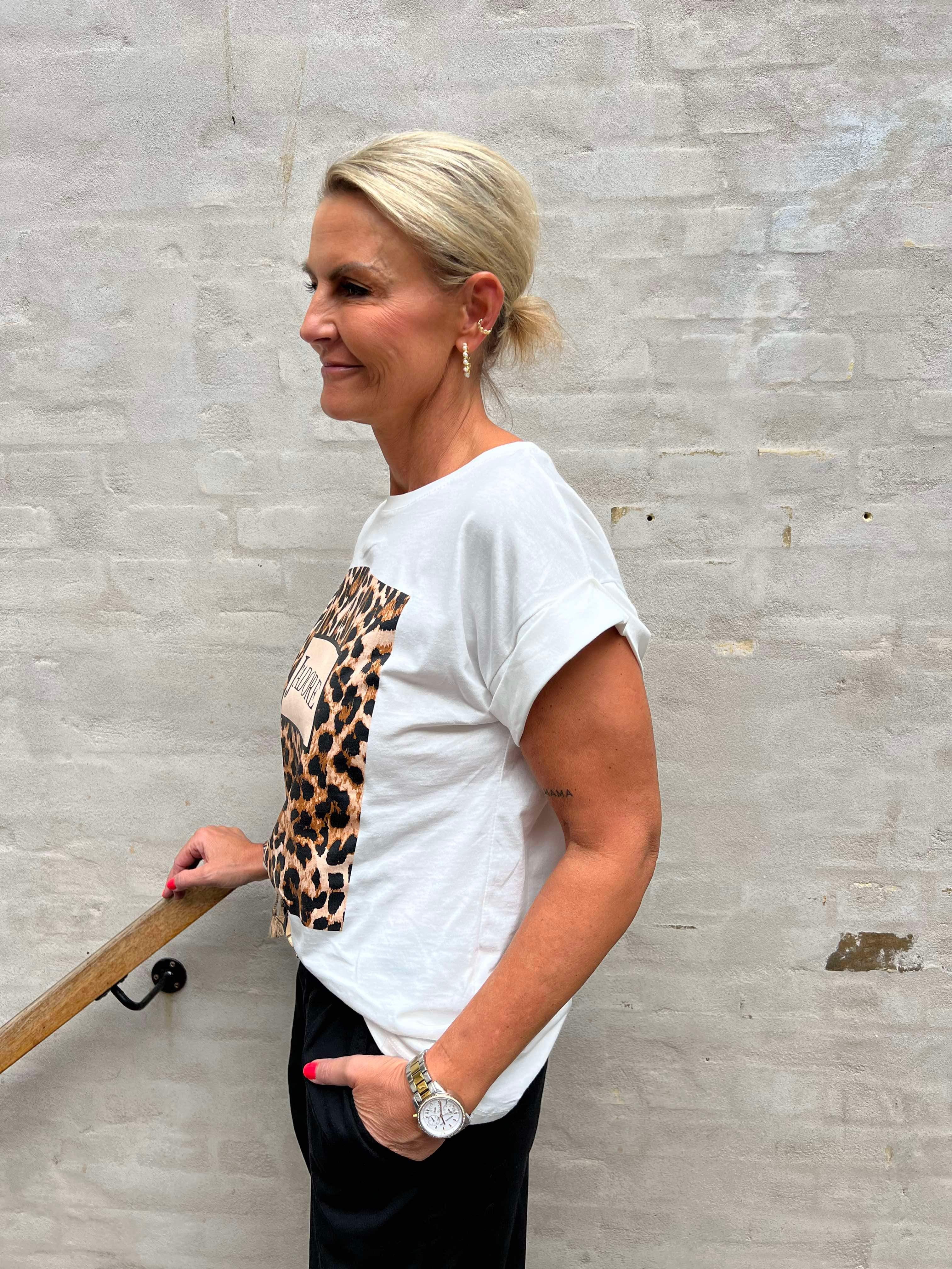 Jadore leopard t-shirt