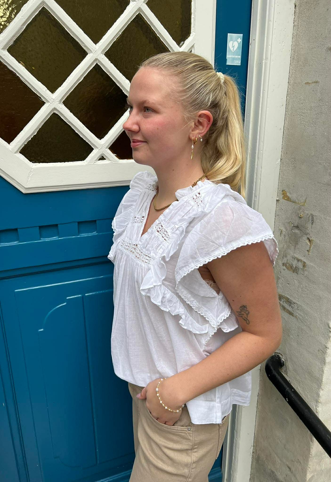 Jayla S Voile Top - White