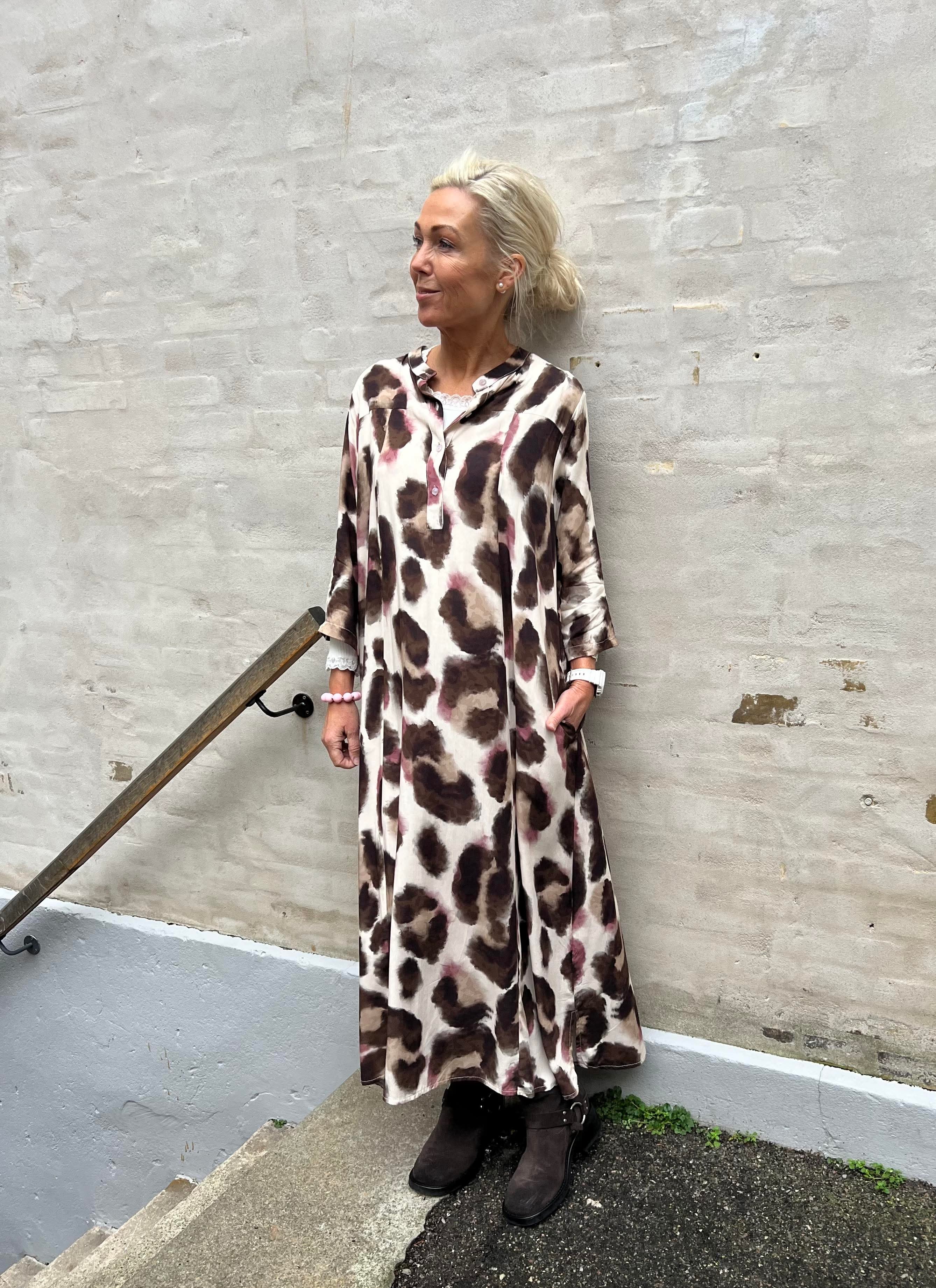 KENNA shirt dress - Brown Rose