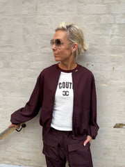 Luna Balloon Zip Jacket - Winered