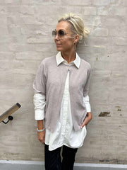 Bree Knit Cardigan - Crockery Melange