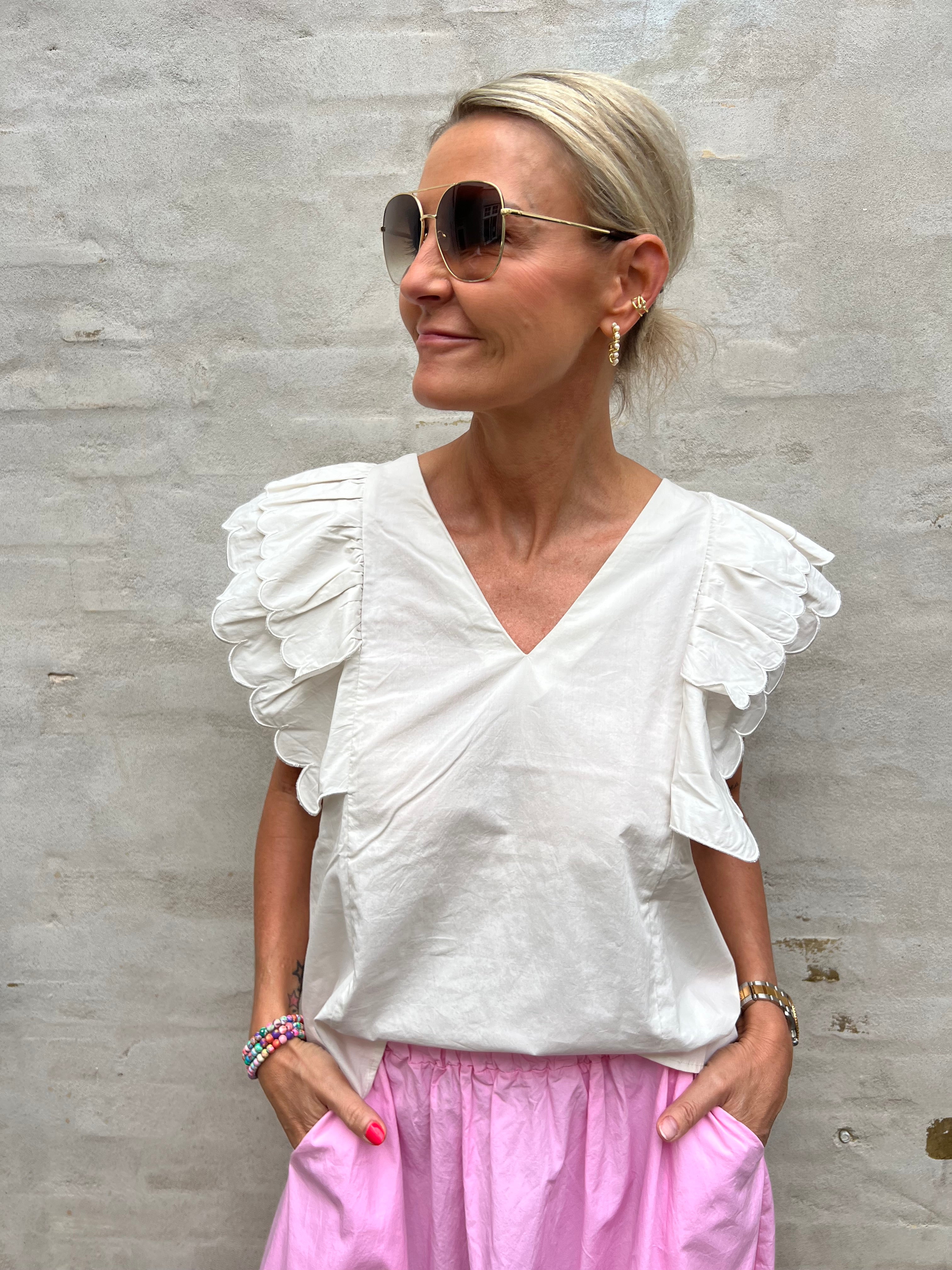 Hope Papaya nour s/s top white sand