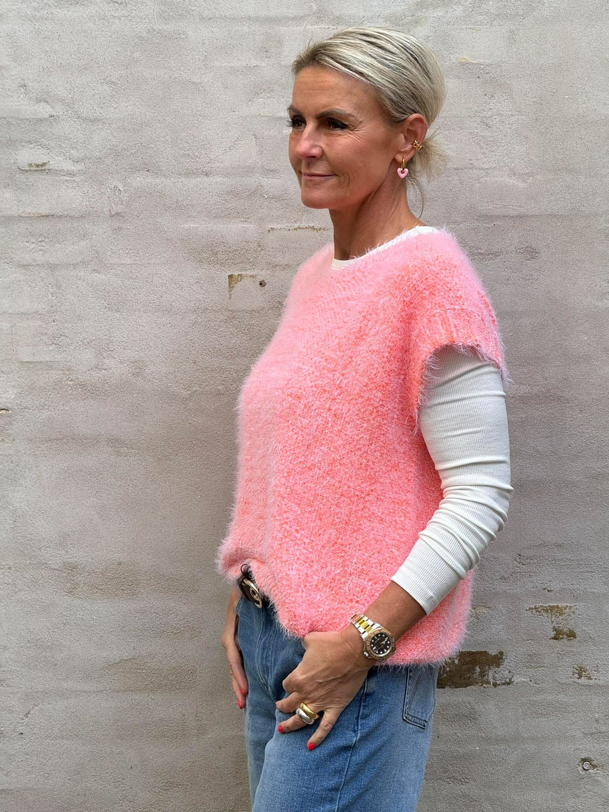 PREORDER-Laya Knit Vest - Orange