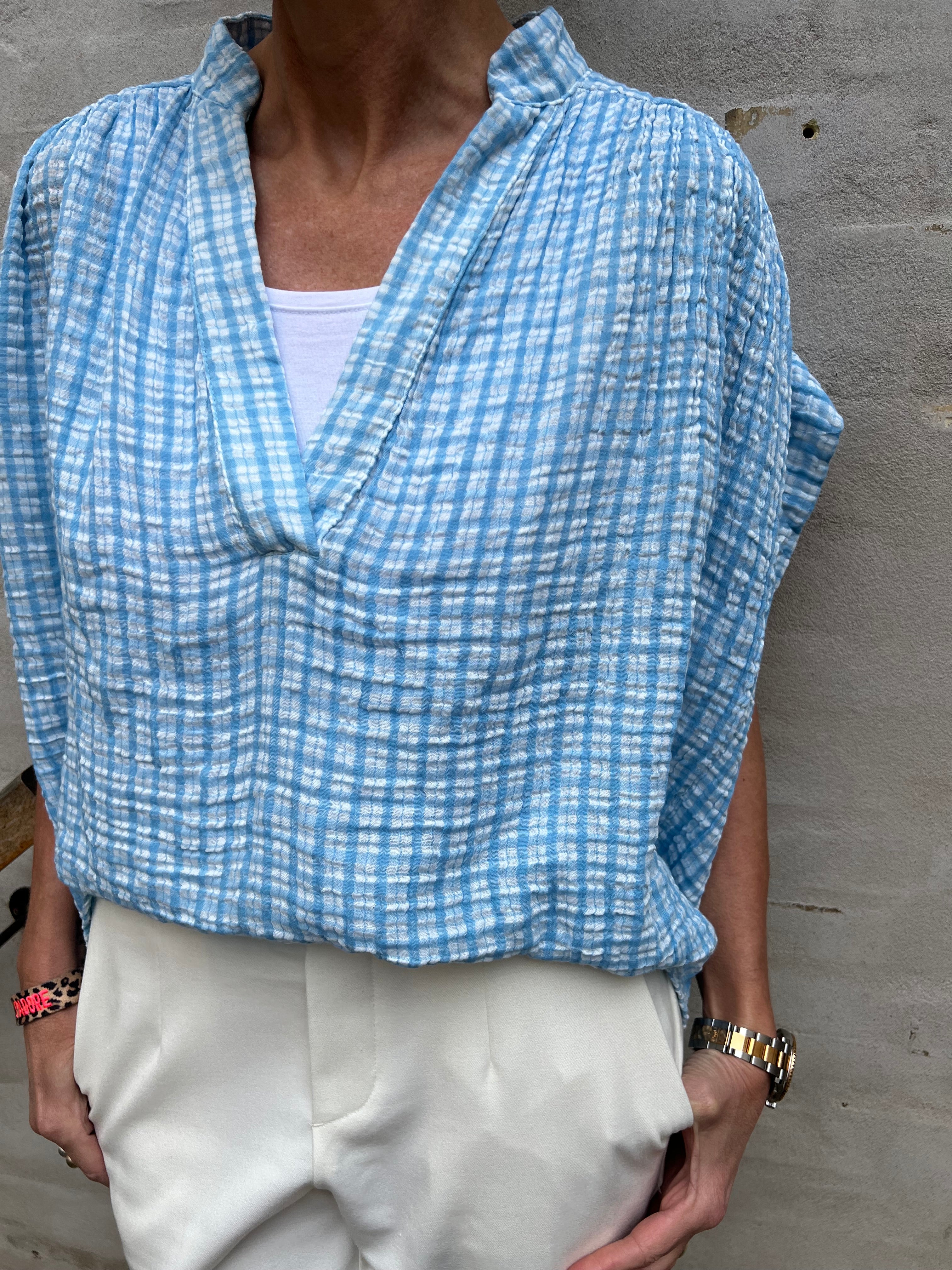 Roma blouse blue