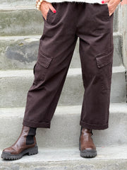 Gigi Cargo Pants - Dark Brown