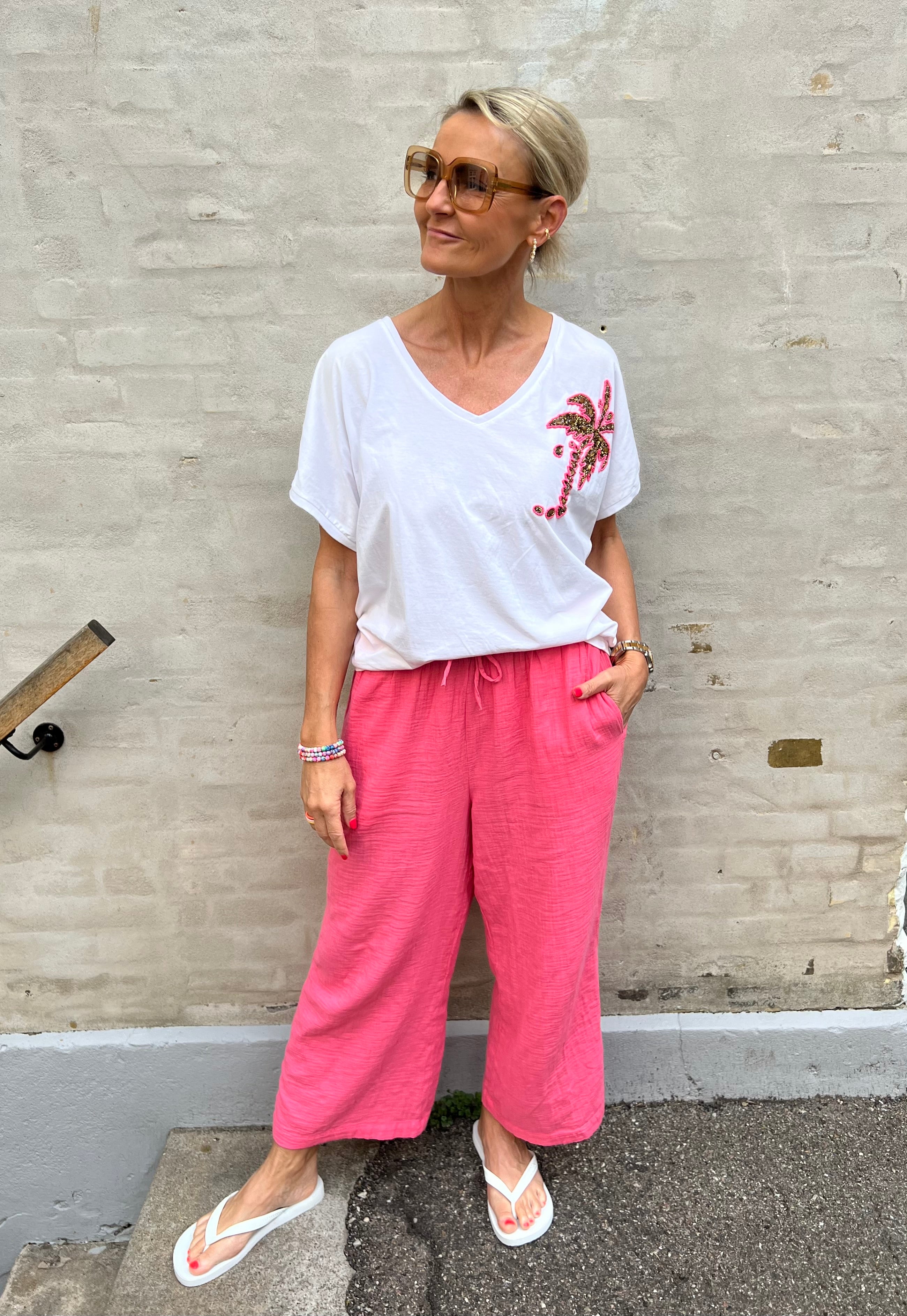 Sastina Culotte Pants Pink Lemonade
