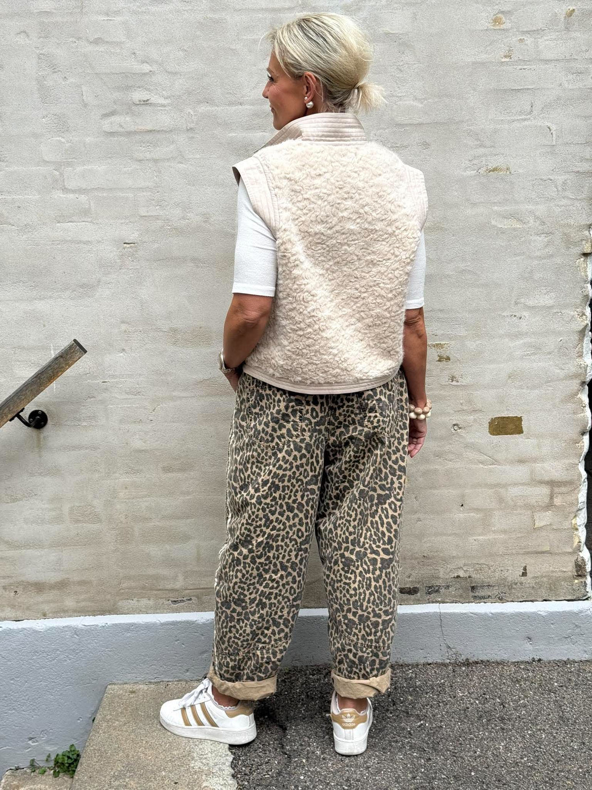 JulietteGO Cargo Pants - Leopard Print/Cream Stripe