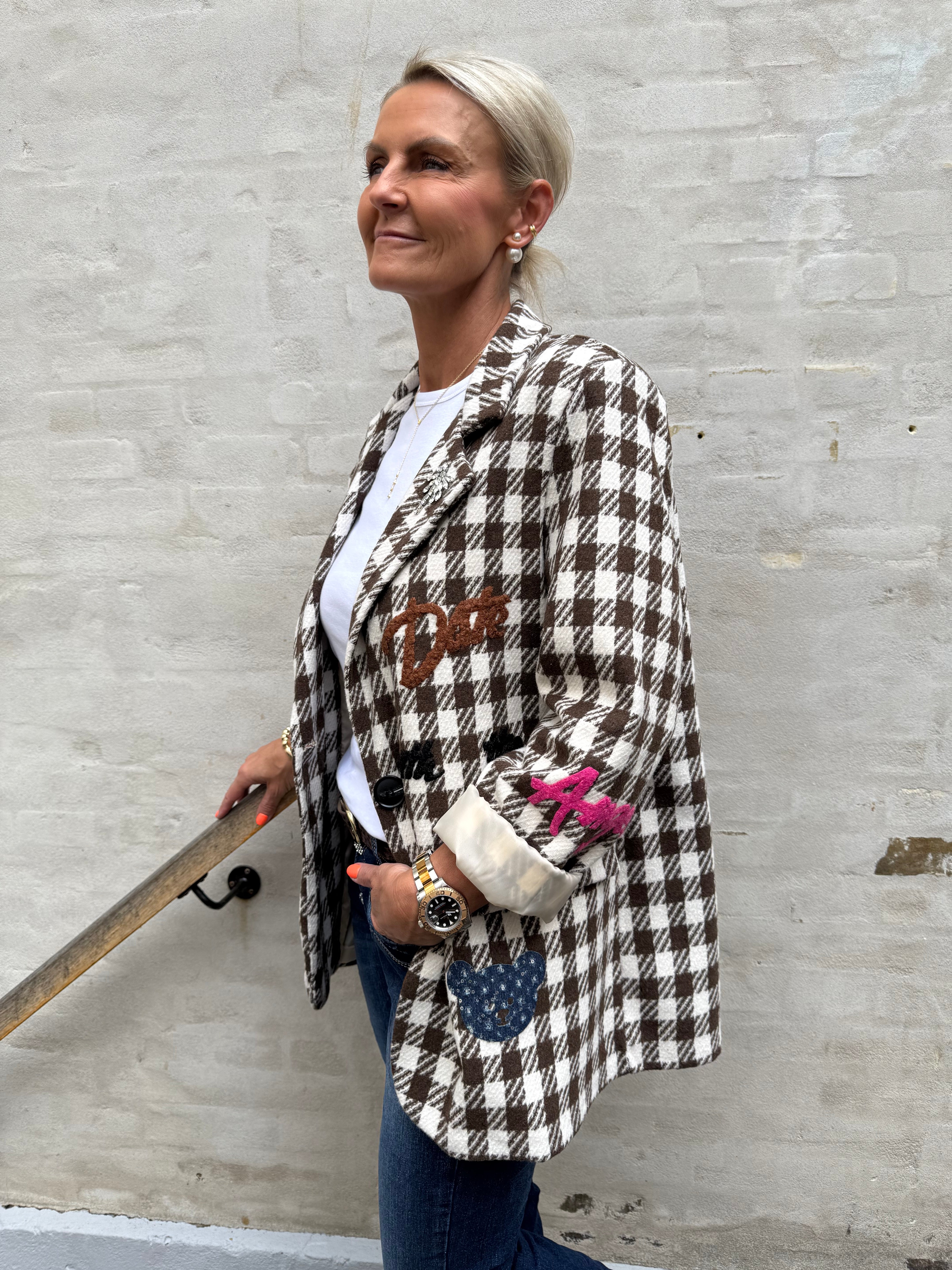 Gia Blazer - Brown Check