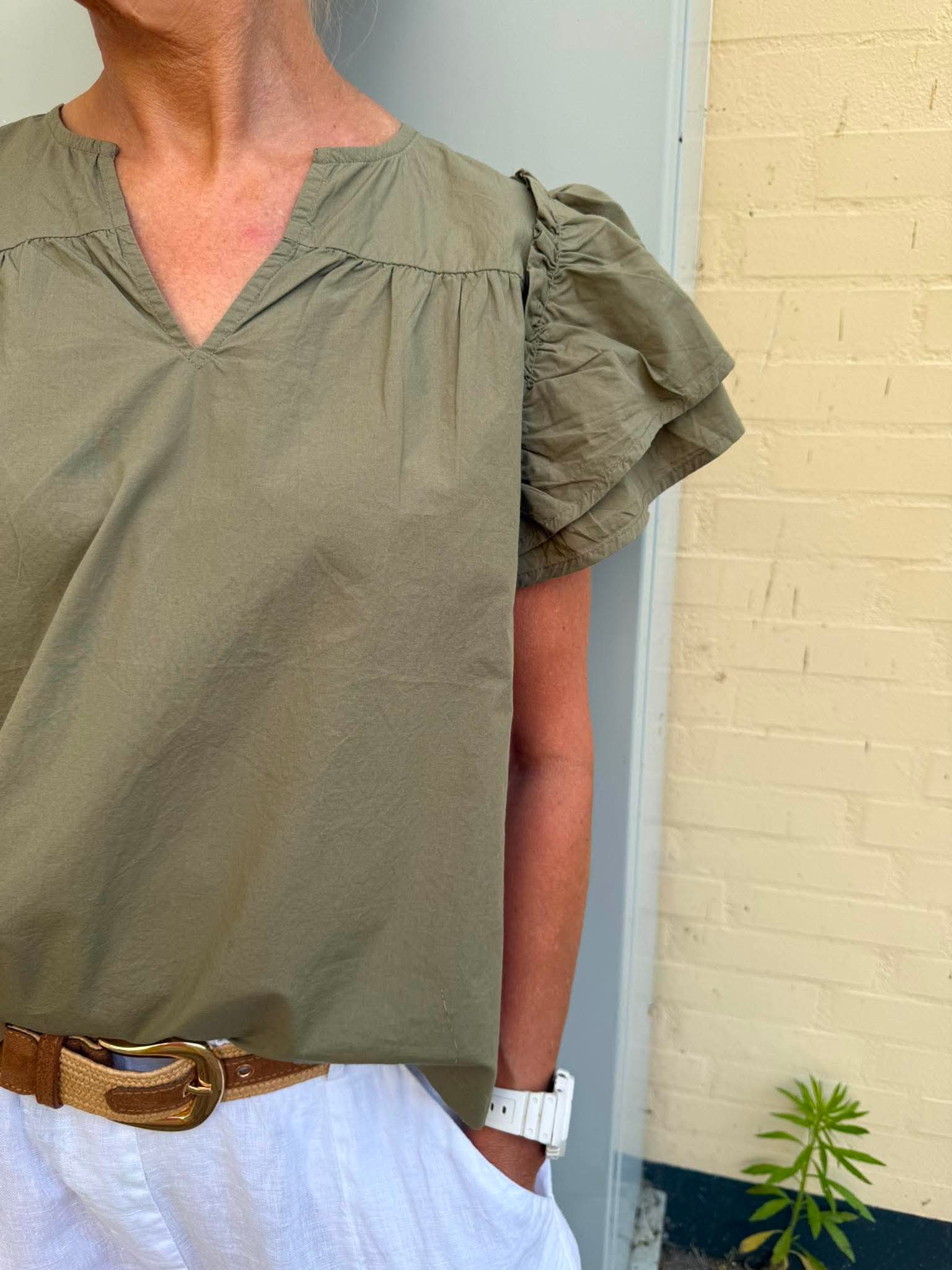 Kipa Olena Blouse - Dusky Green