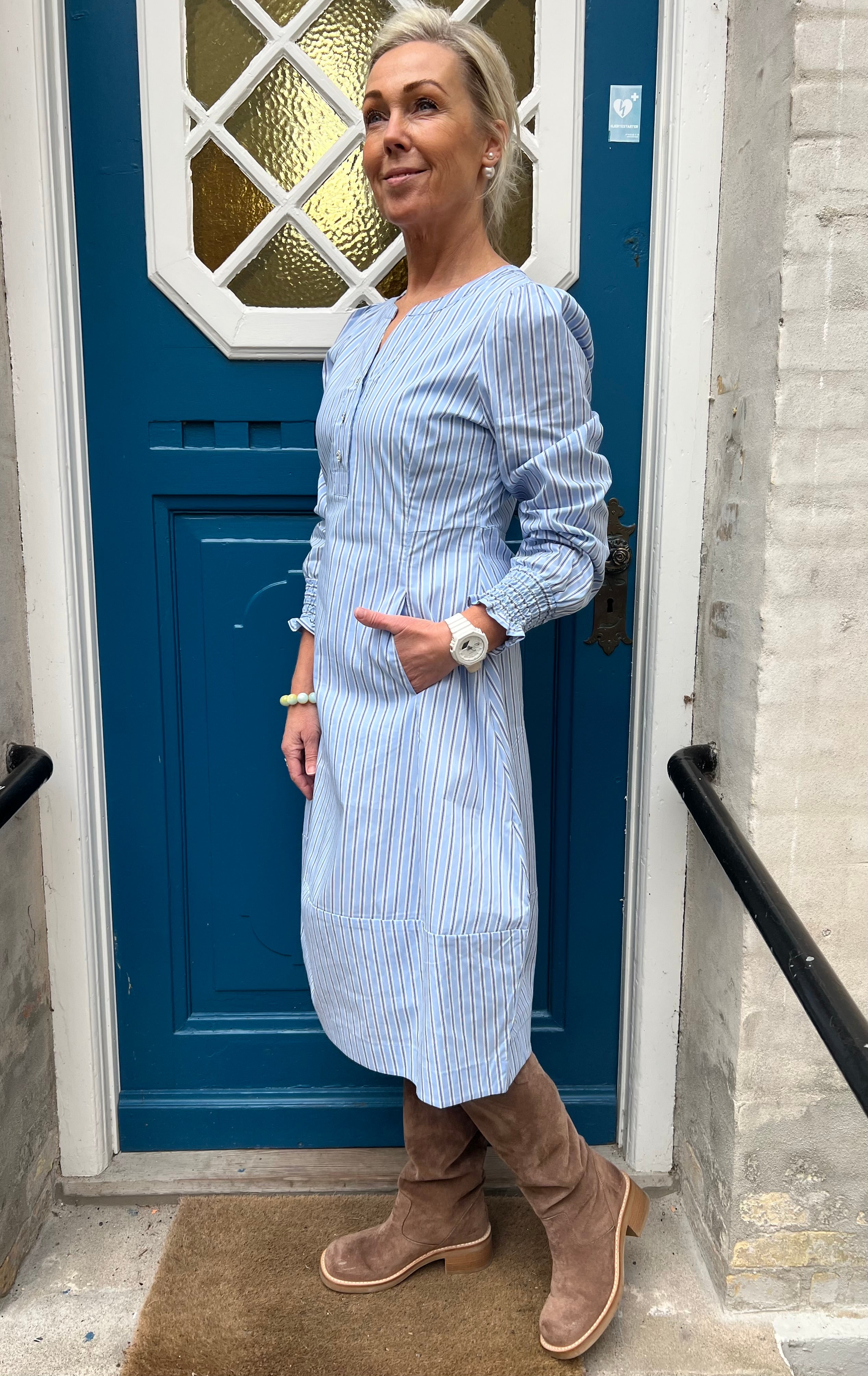 Art Dress - Blue Stripe
