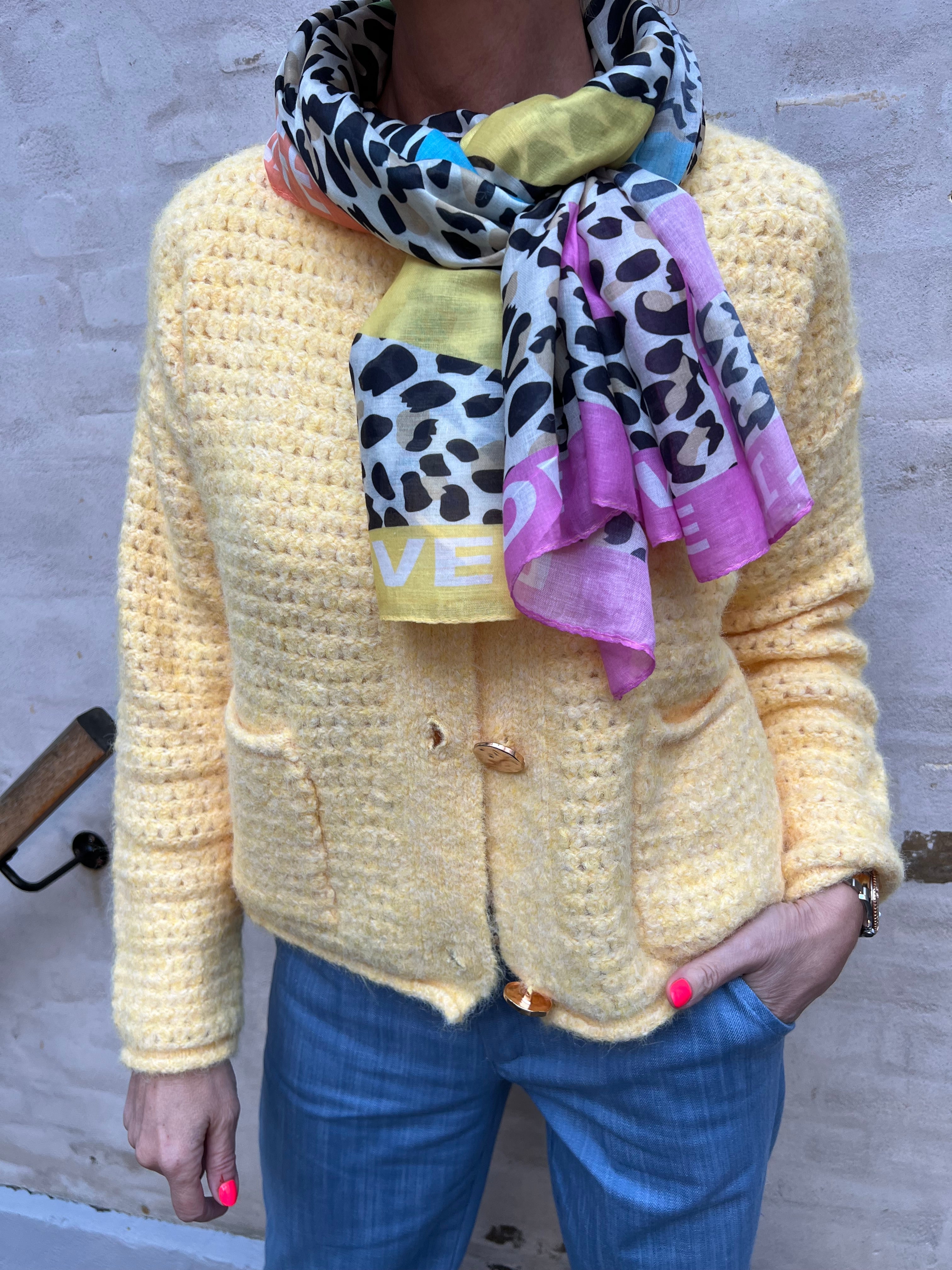 Gilet cardigan jaune