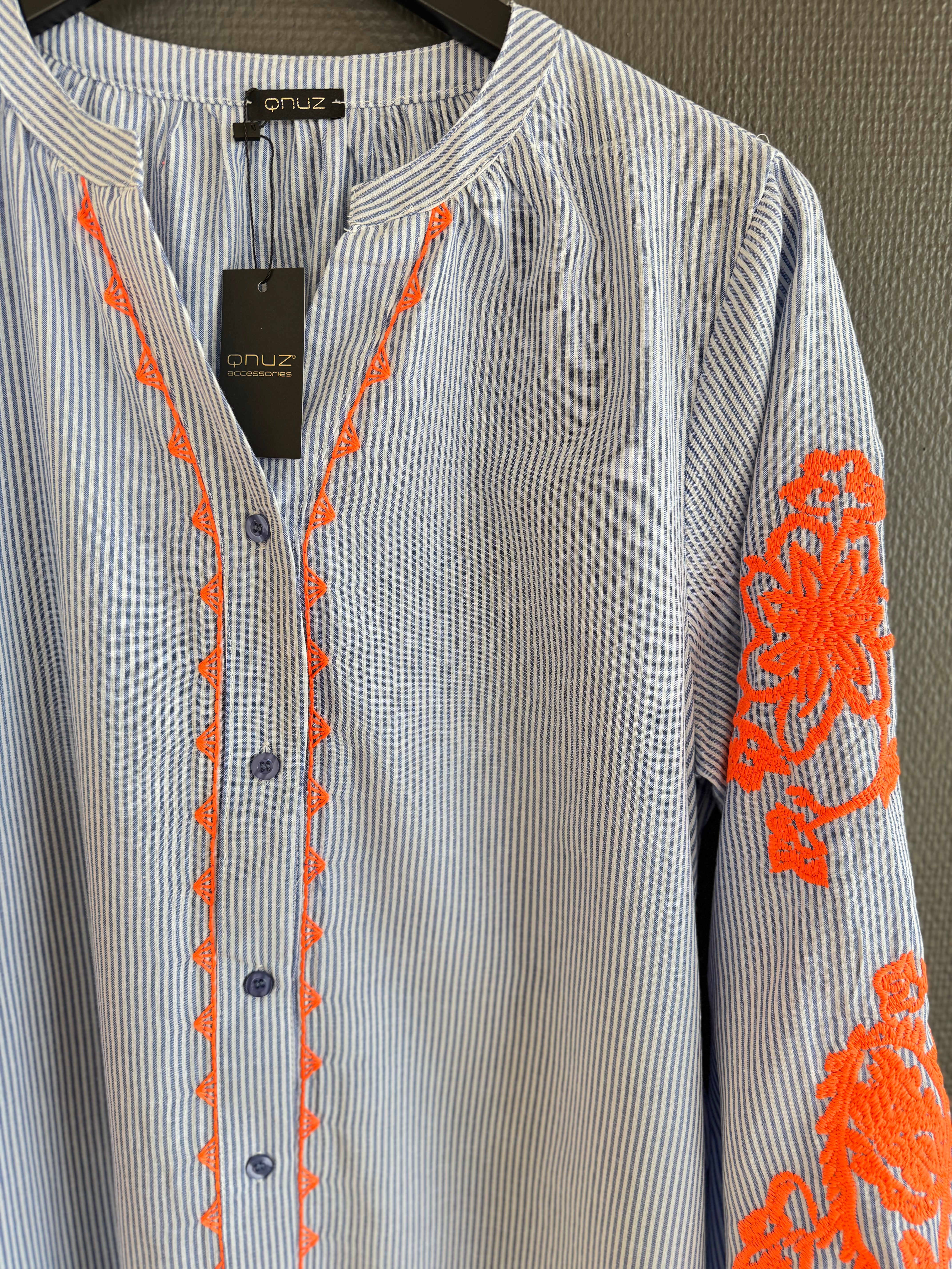 Boheme Dress w. Embrodery Blue