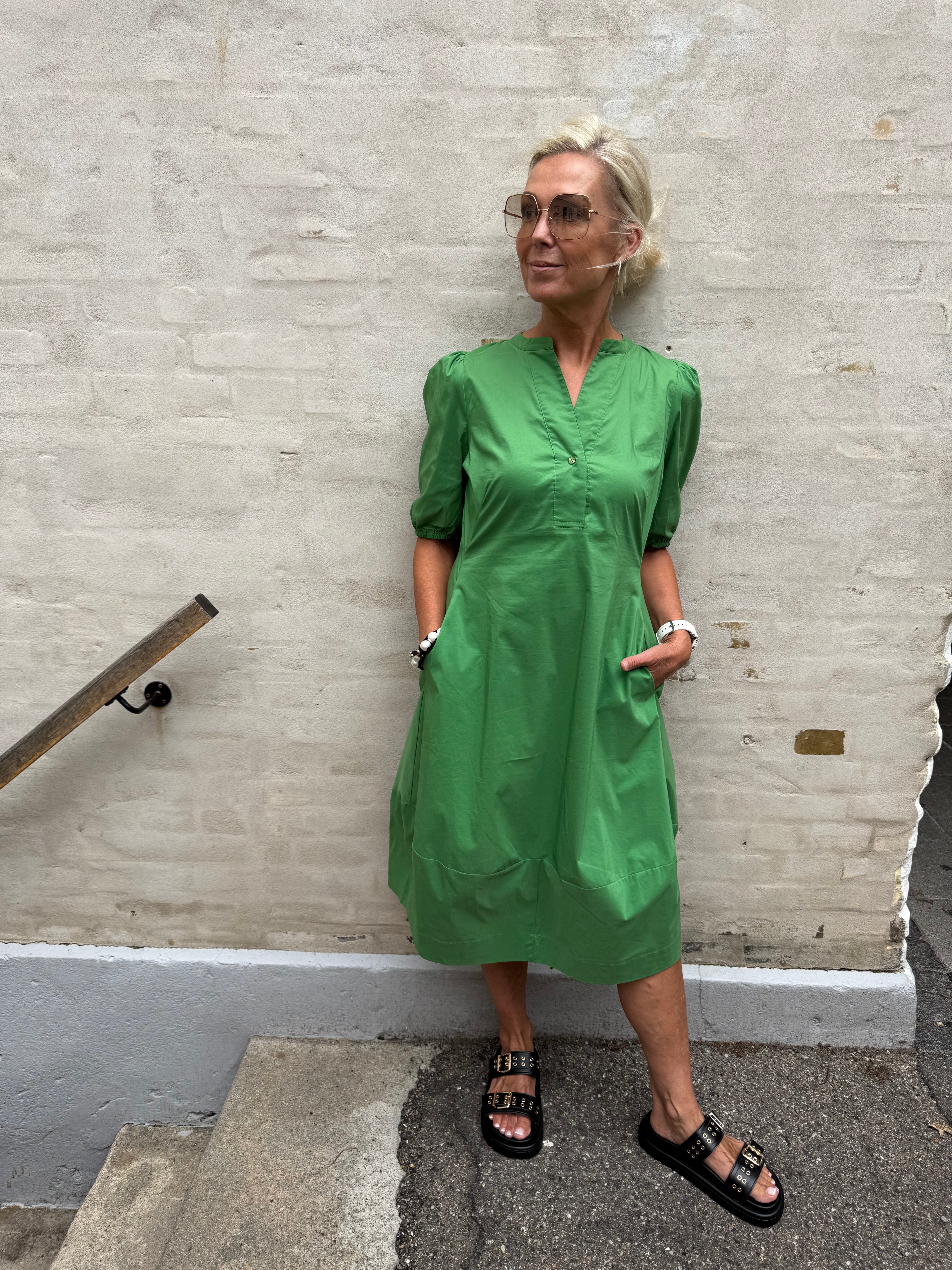 Antoinett SS Placket Dress - Mint Green