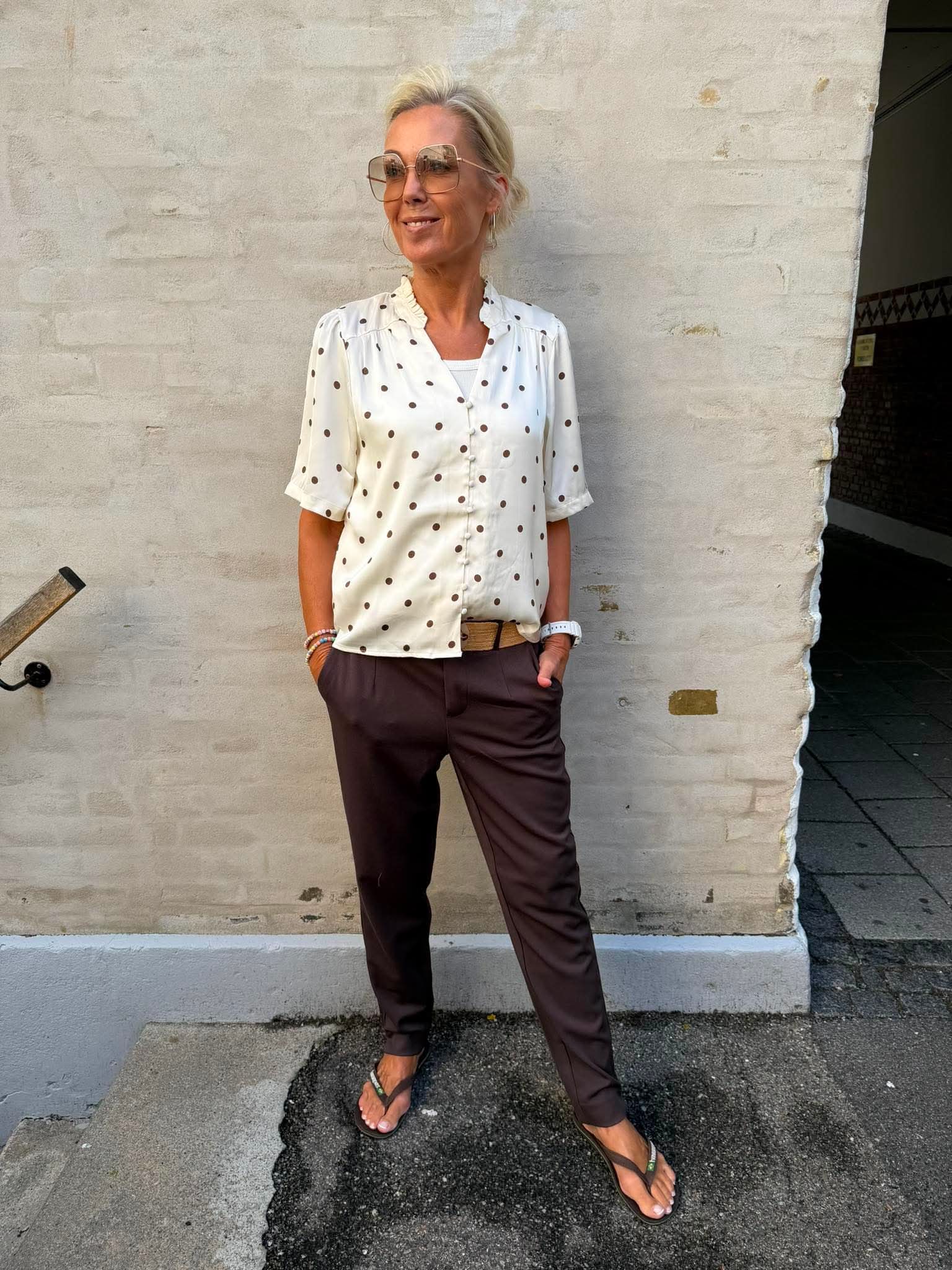 Torana Dotted Blouse - Creme