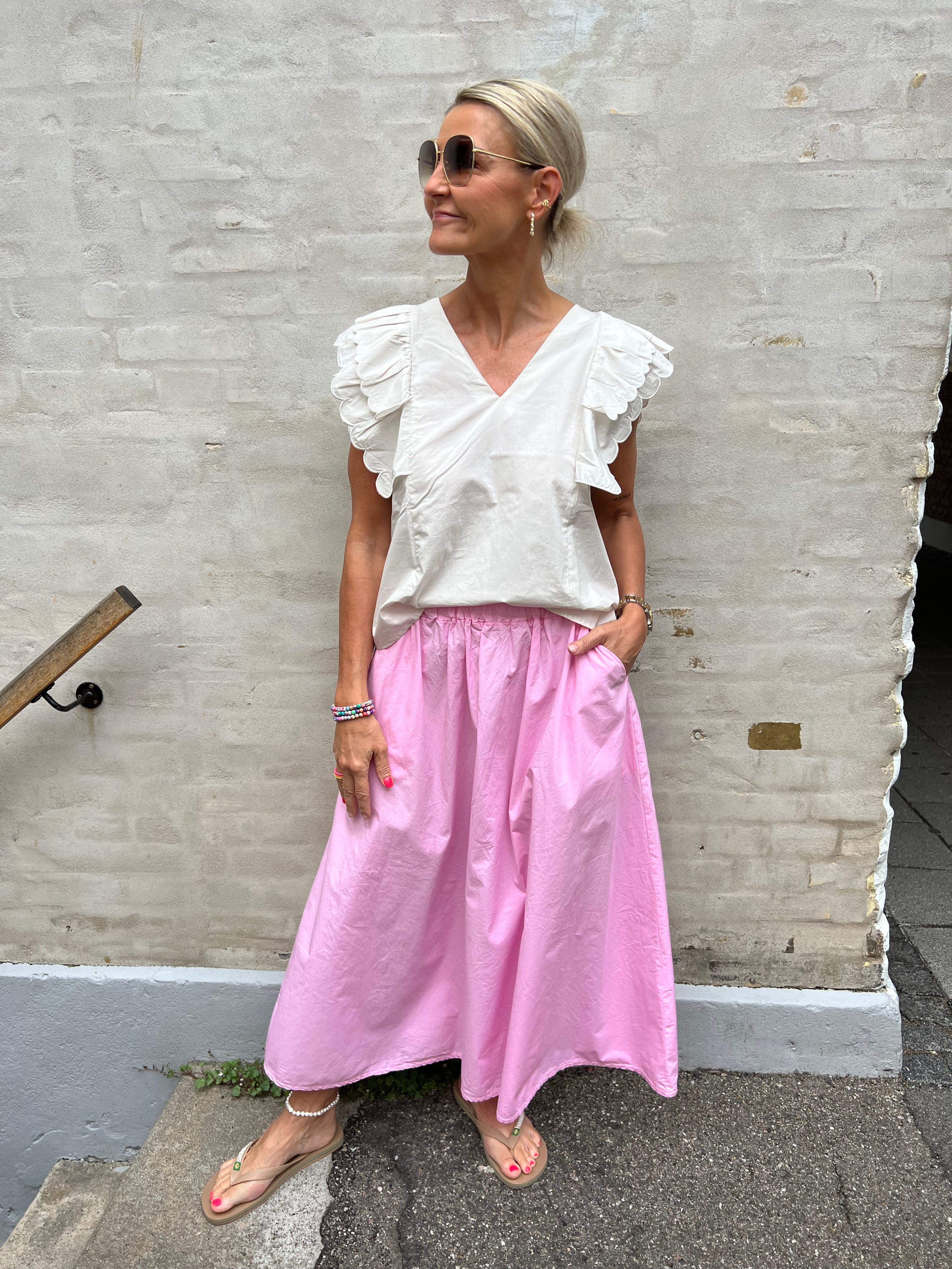 Hope Papaya nour s/s top white sand