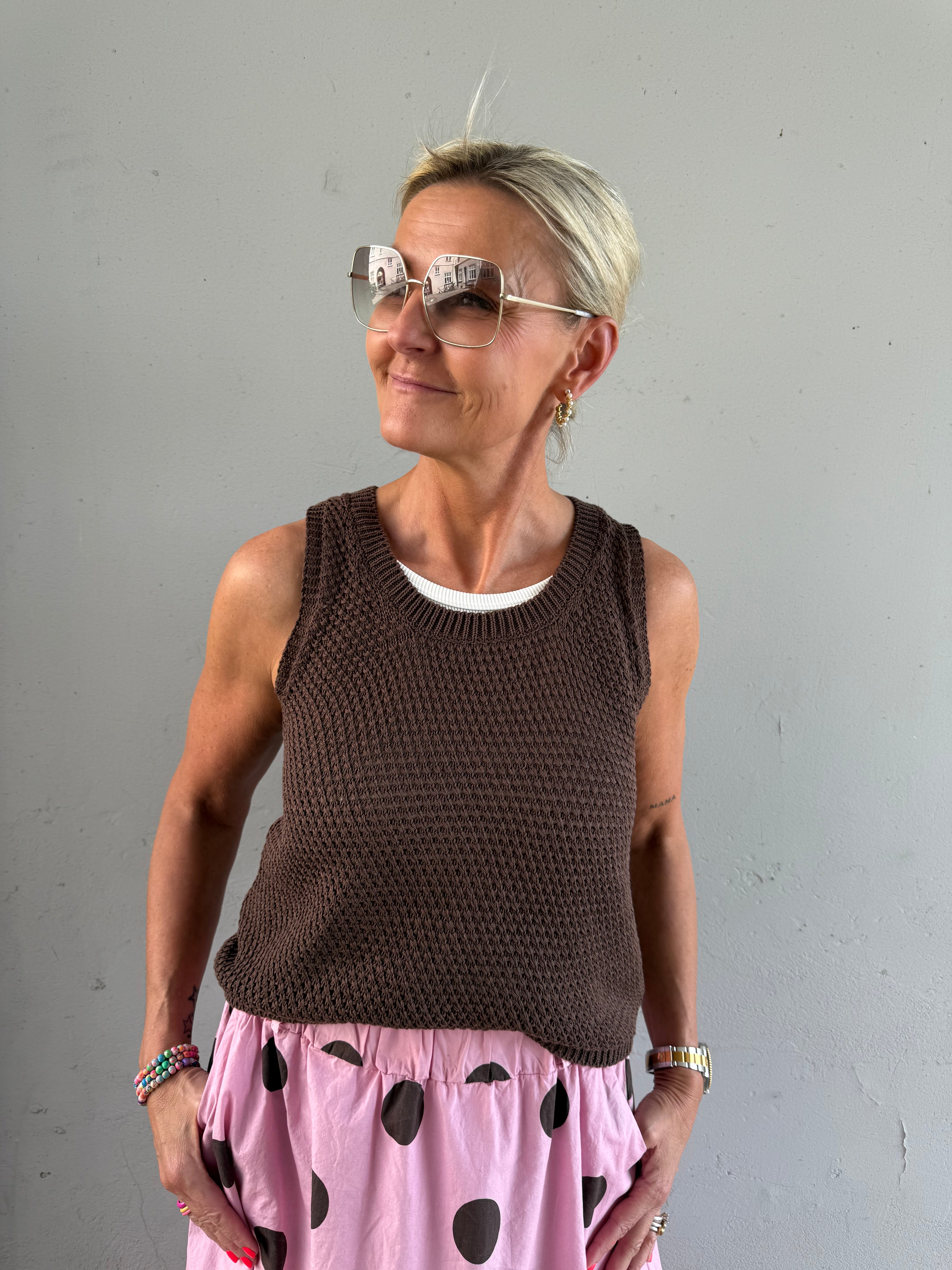 Nayla Knit Top - Caffe