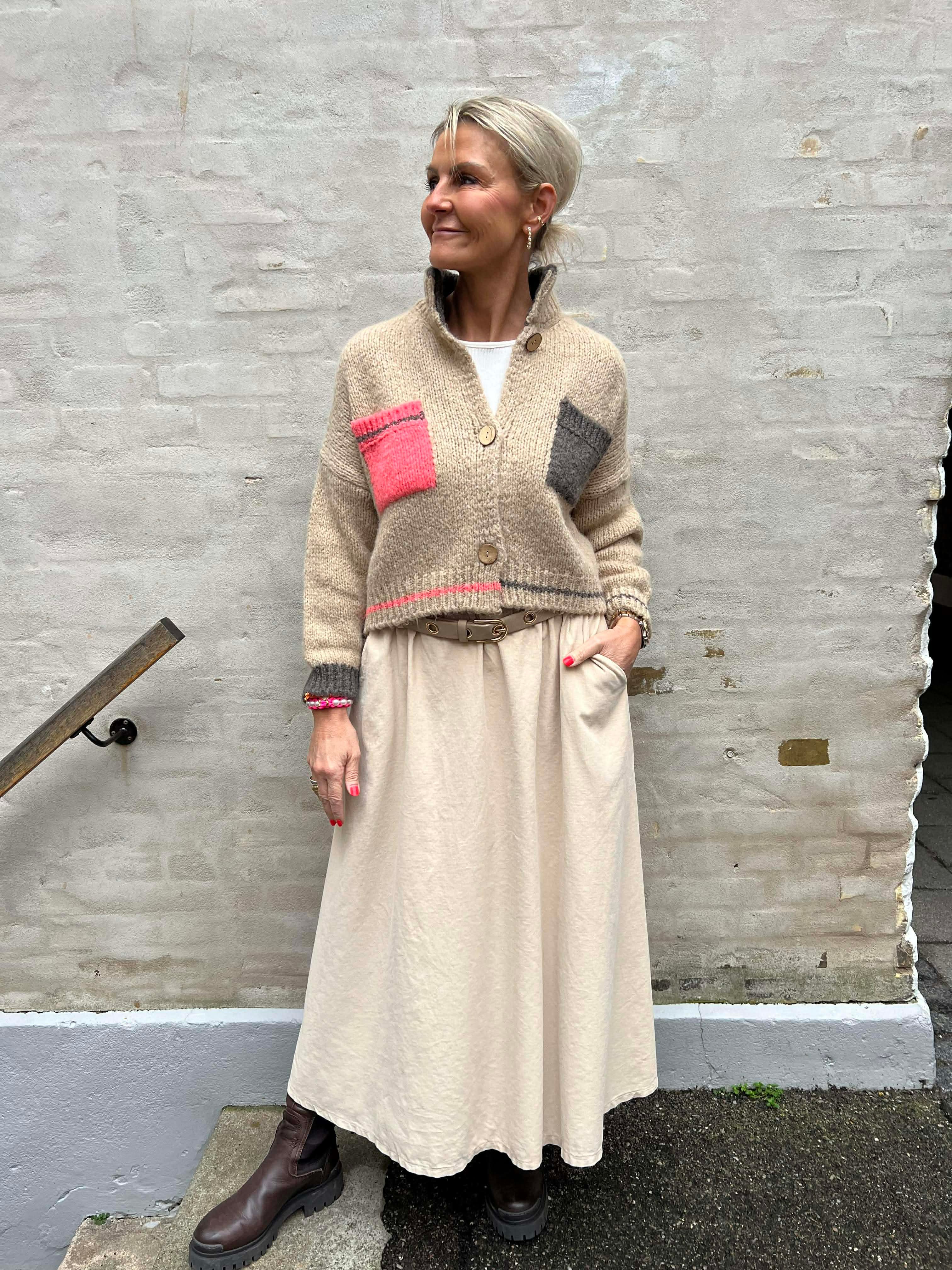 VIRGINIA corduroy skirt - Pearl