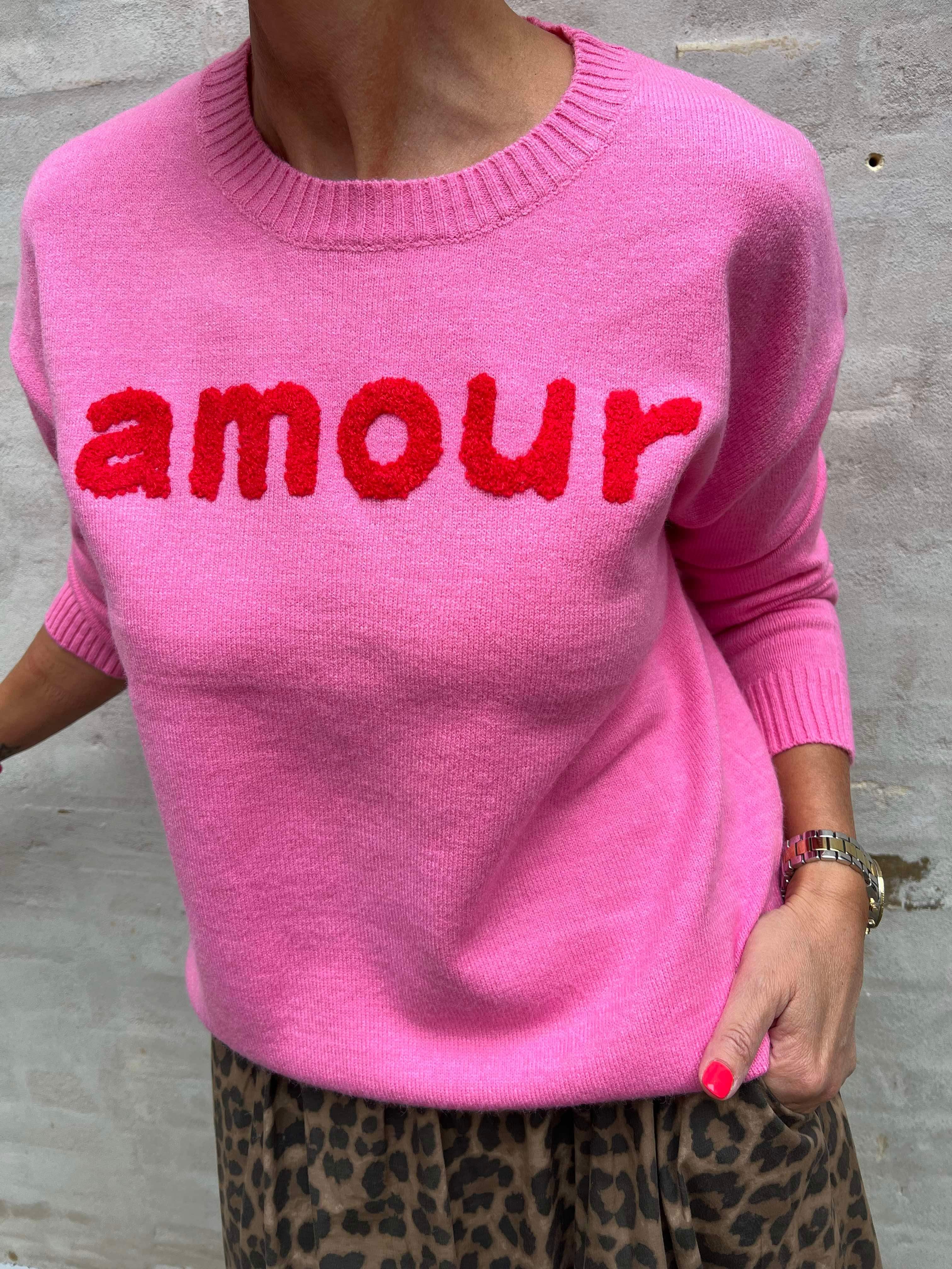 Amour knit pink/red