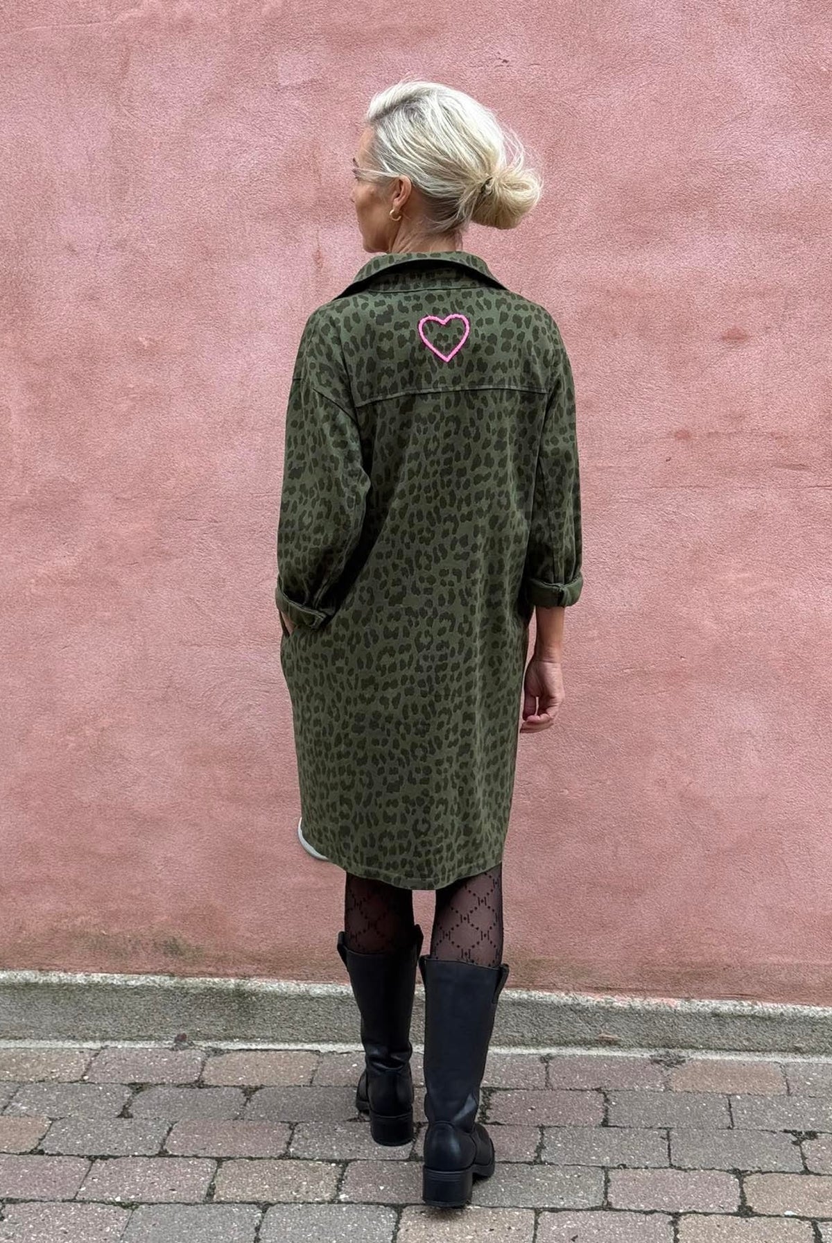 Leo Shirt Dress - Army Leo