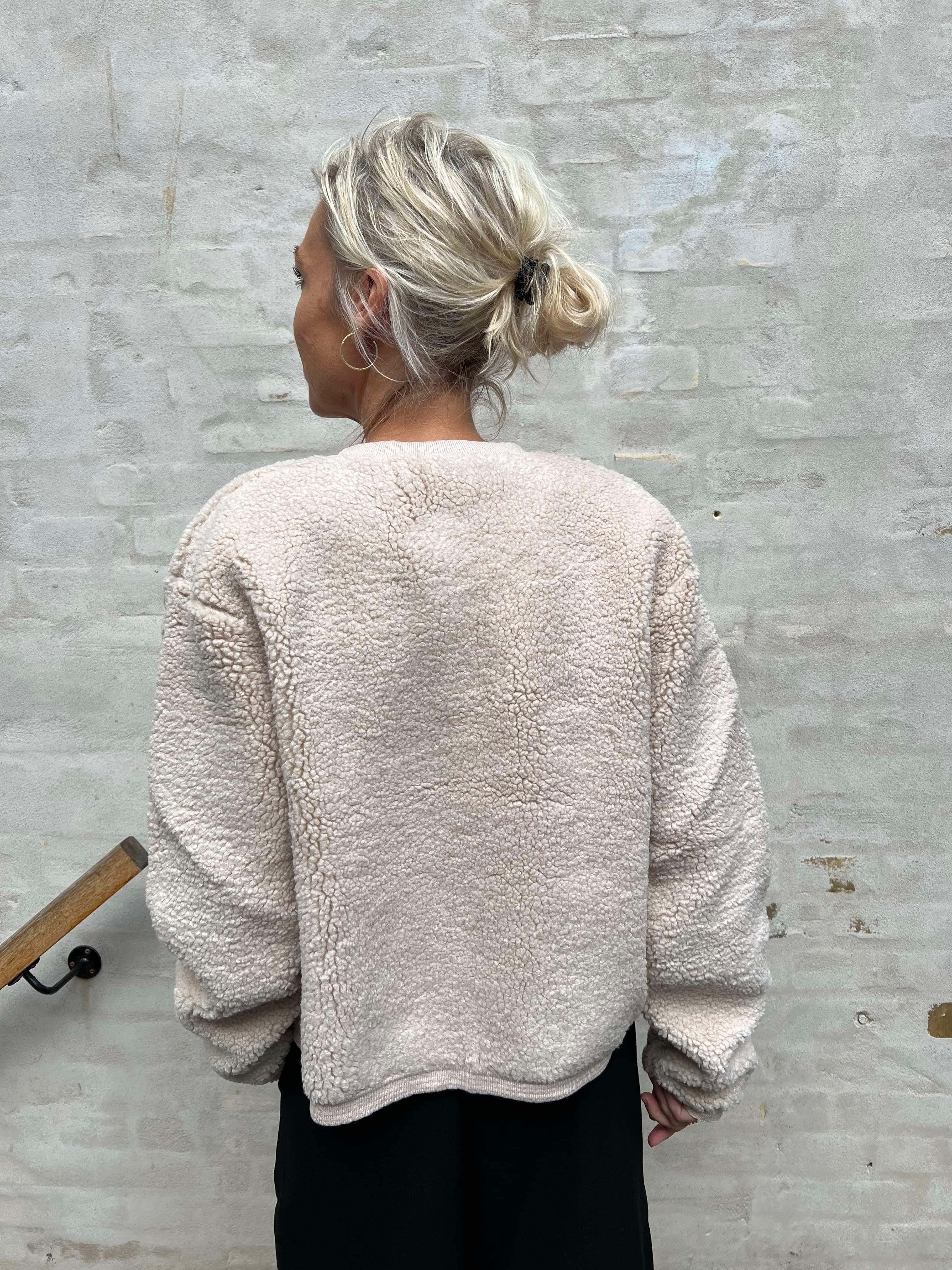 Limo fluffy knit cardigan sand