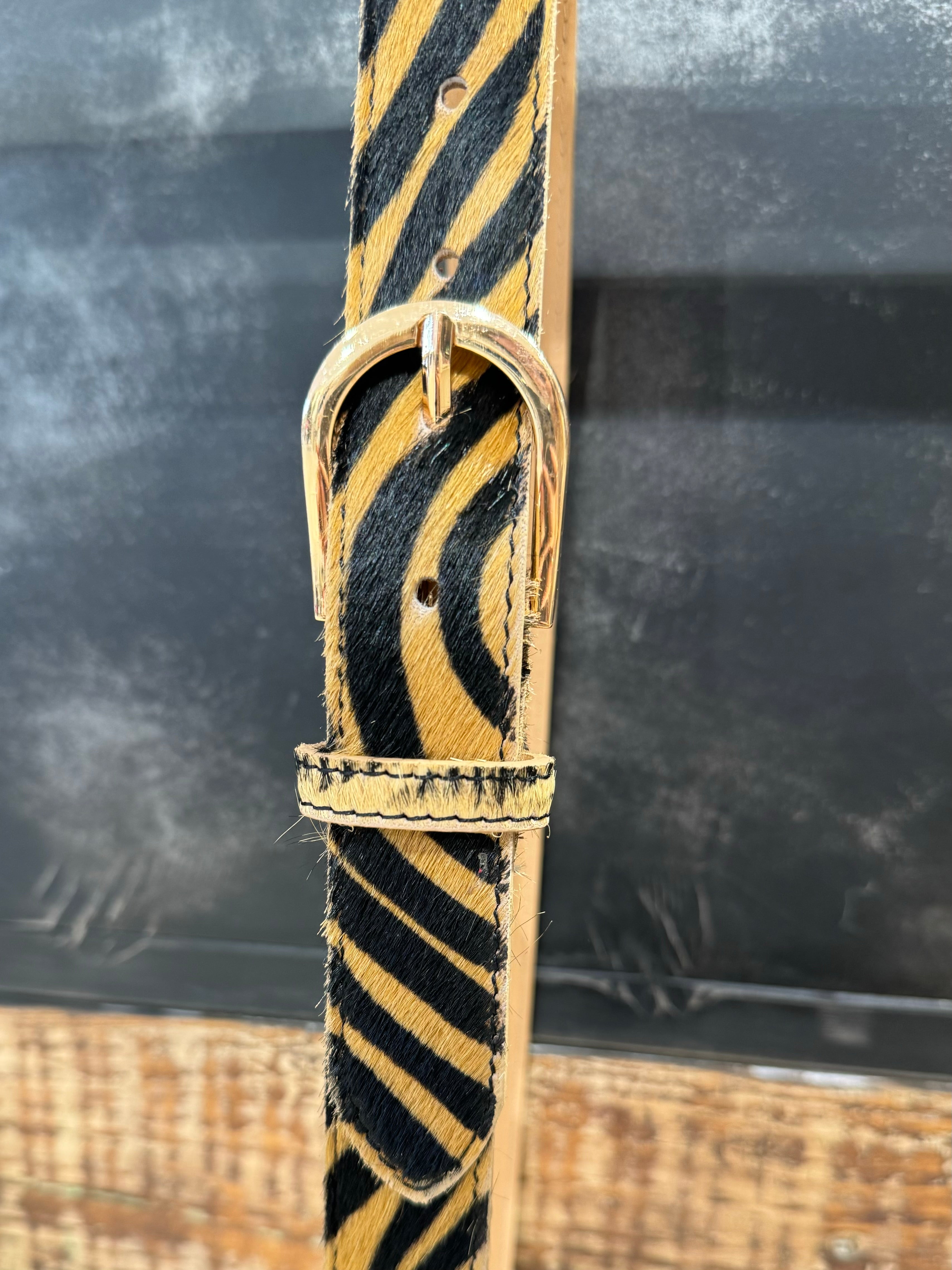 Golden zebra belt