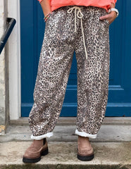 Very Leo Sweatpants - Off White/Black/Beige