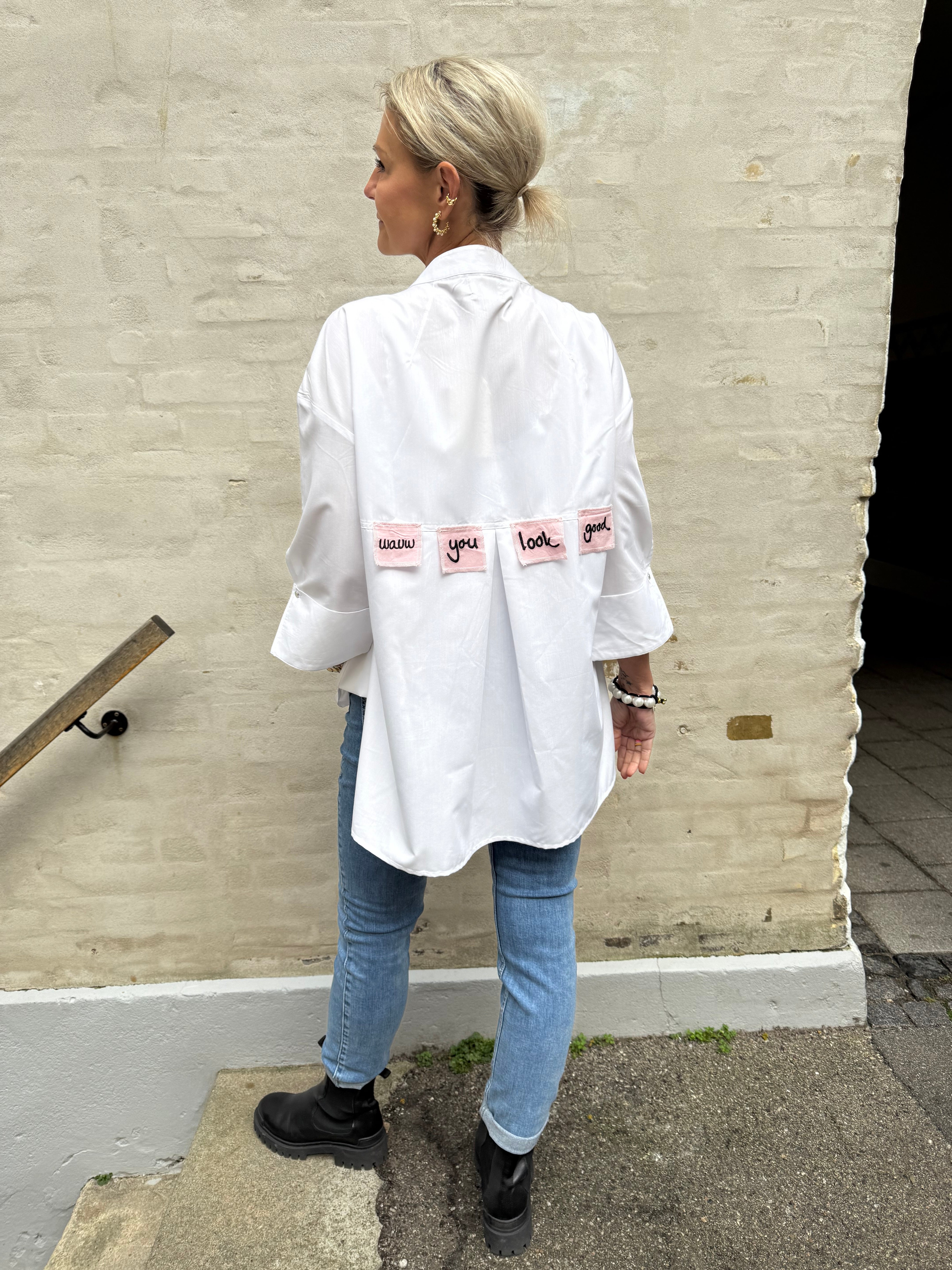 Luna Shirt Wauw You Look Good - Paper White