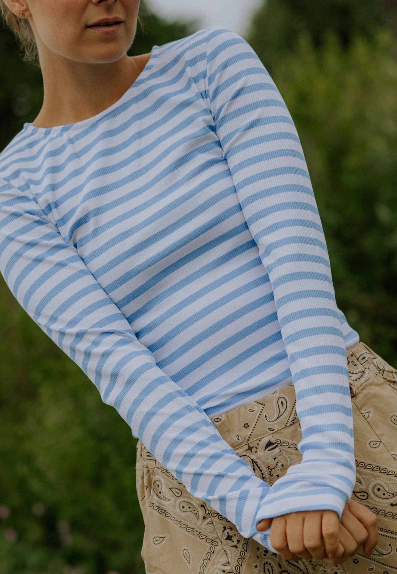 Everyday Stripes Blus - Svart