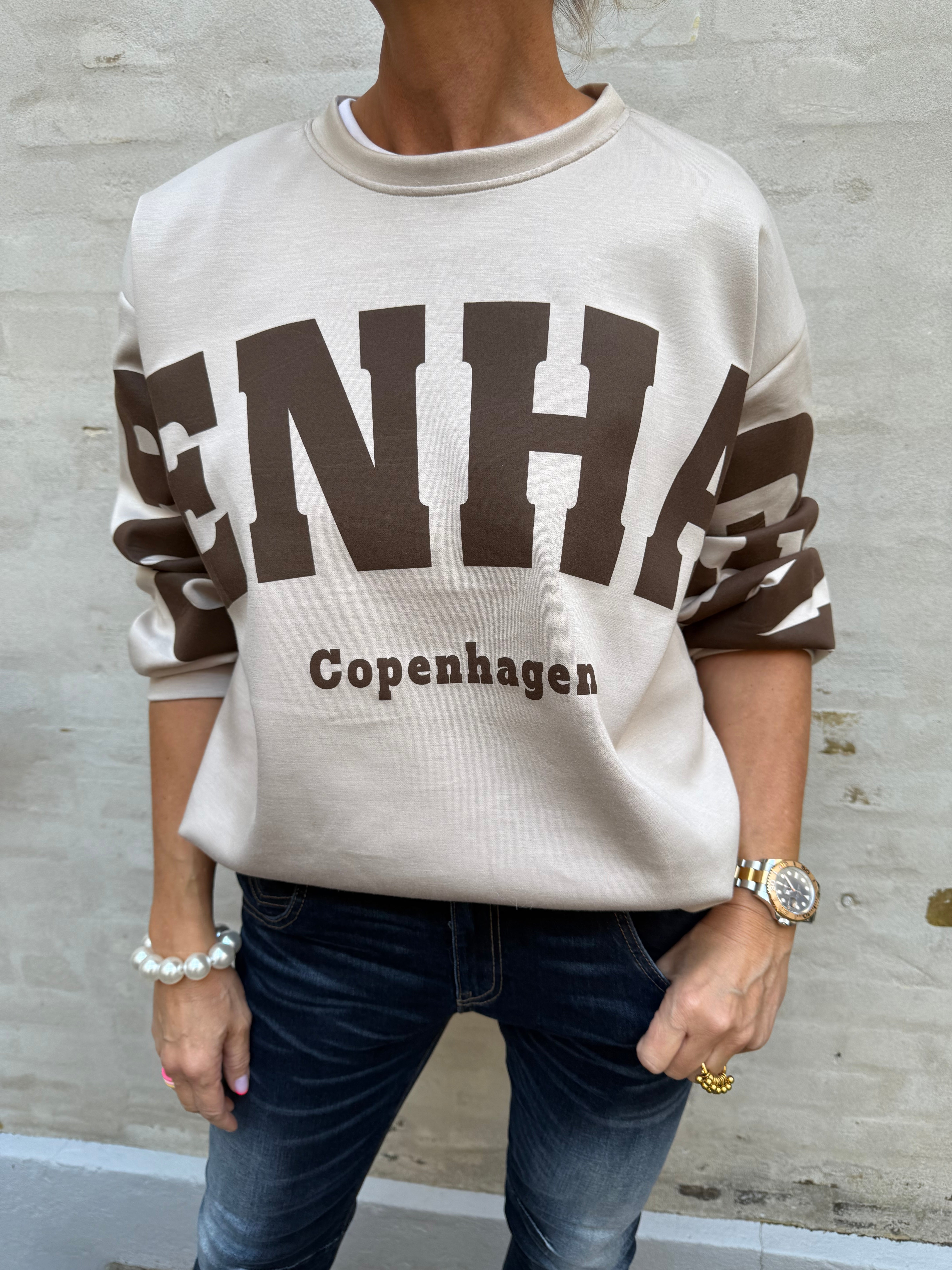 Hibiscus Sweatshirt - Beige
