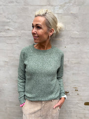 DOFFY O-NECK BLOUSE - Laurel Wreath MELANGE