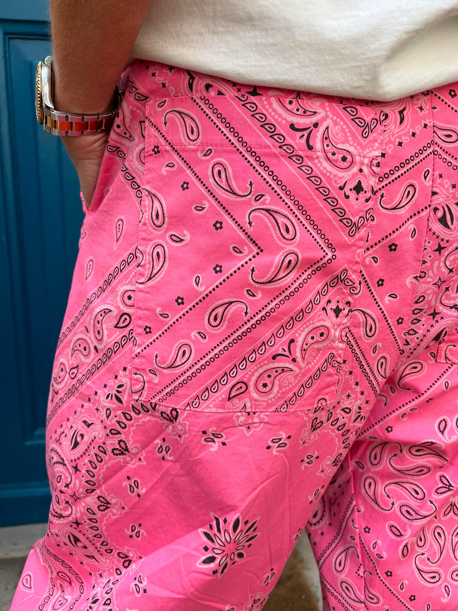 Bandana Pants - Pink