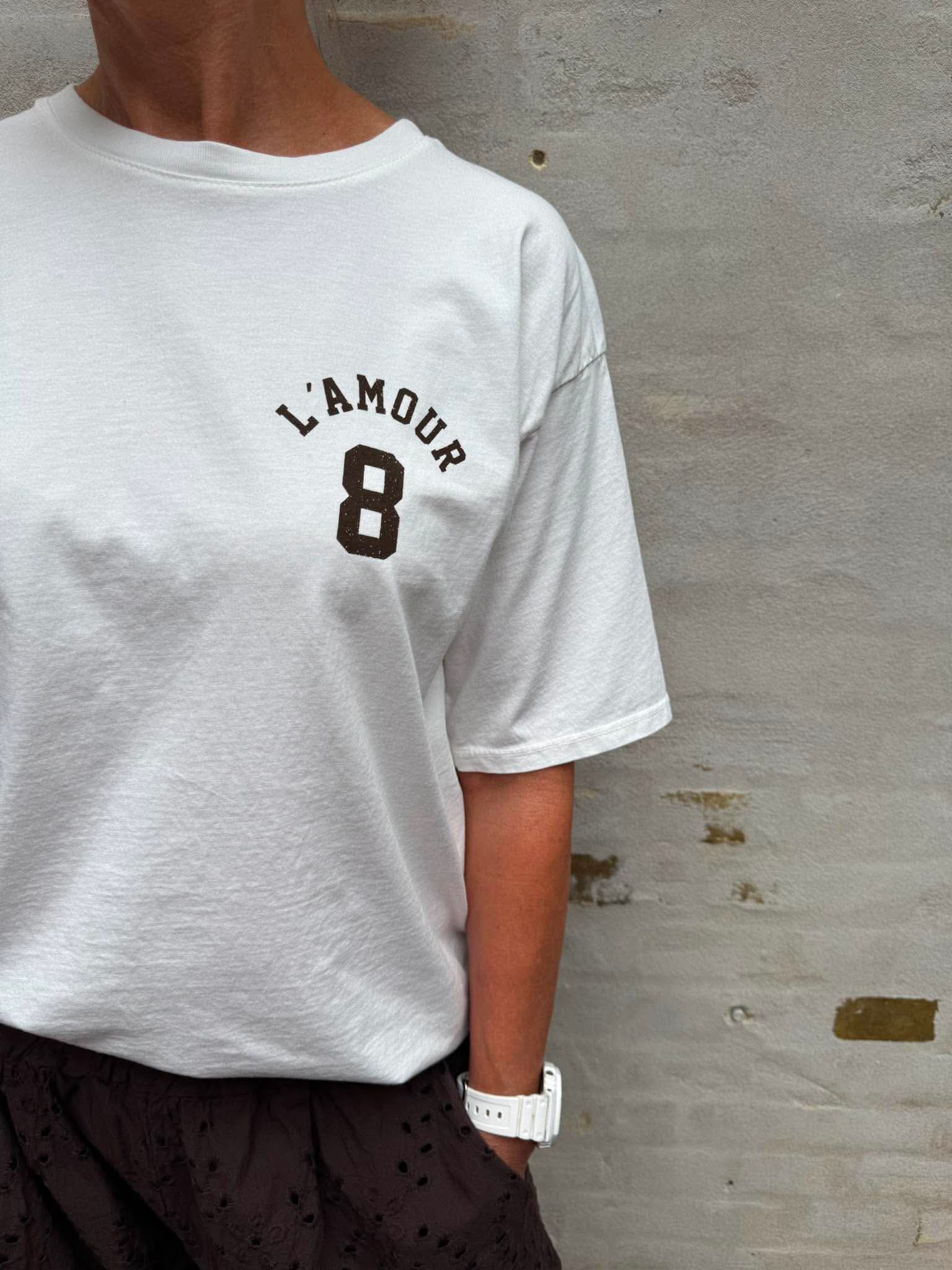L´Amour Tee - White/Brown