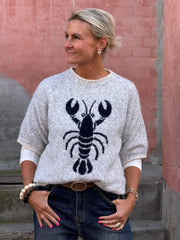 Lobster S/S Knit - Grey/Navy