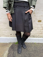LunaCC Pocket Pleat Mini Skirt - Black
