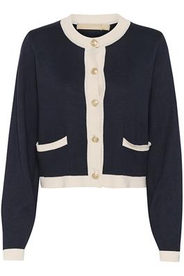 Aio Annemarie cardigan dress blues solid