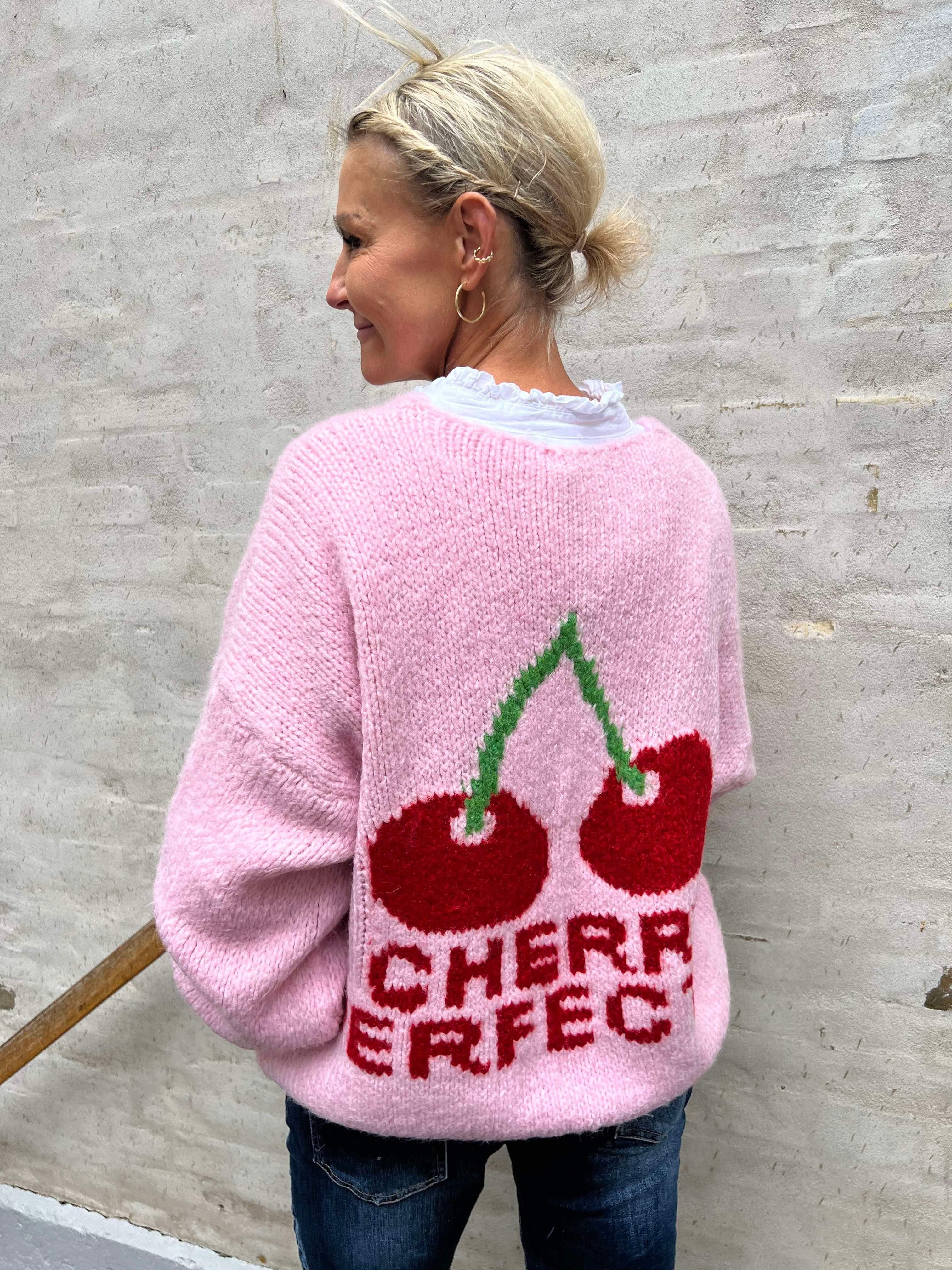 Cherry cardigan rosa