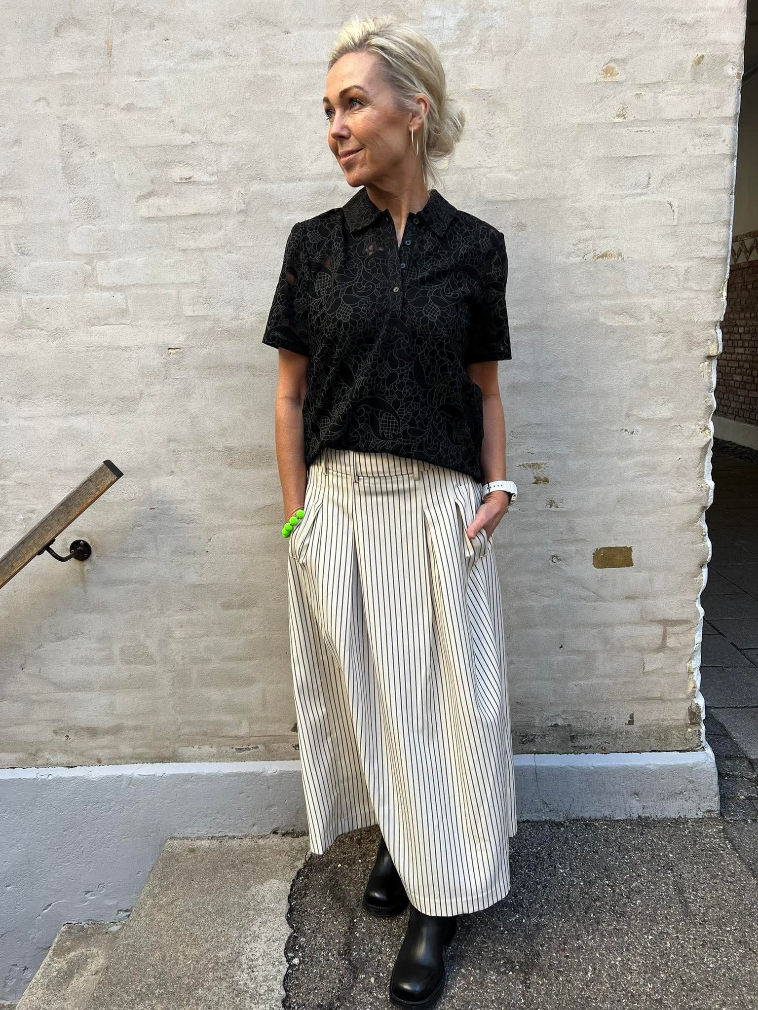 BIANCA POLO TOP - Svart