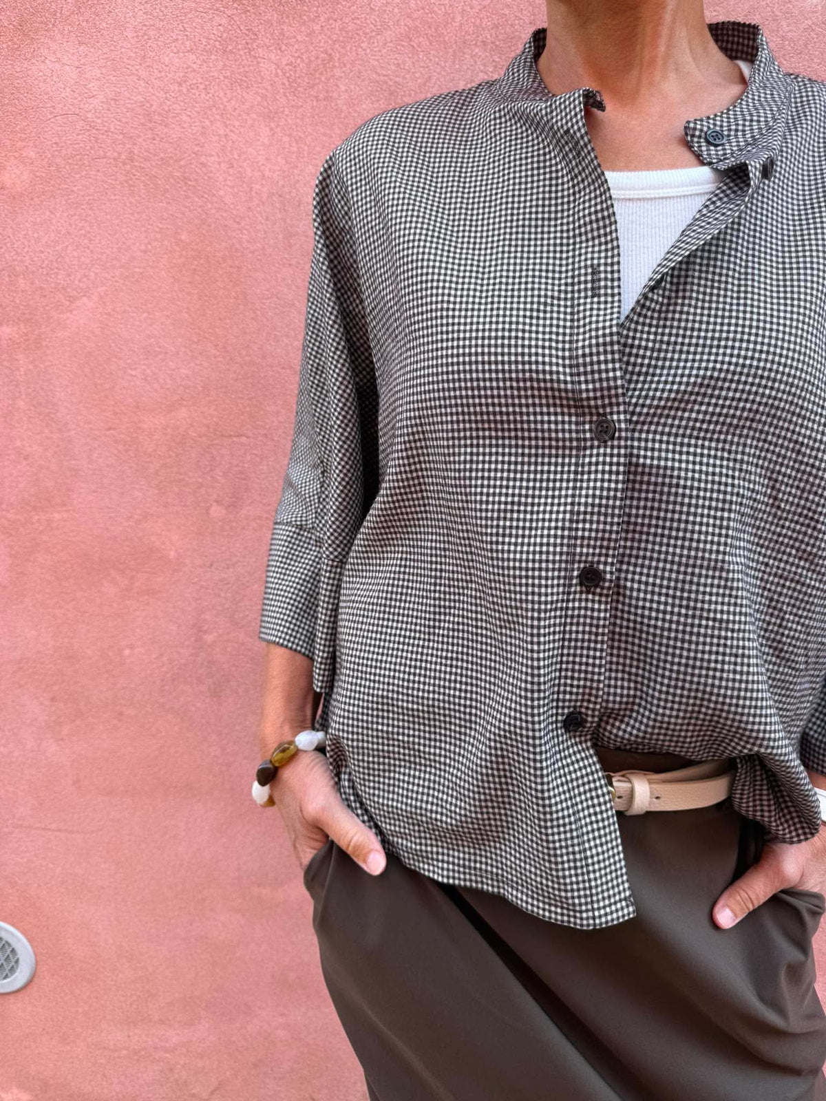 MANON loose shirt - Coffee