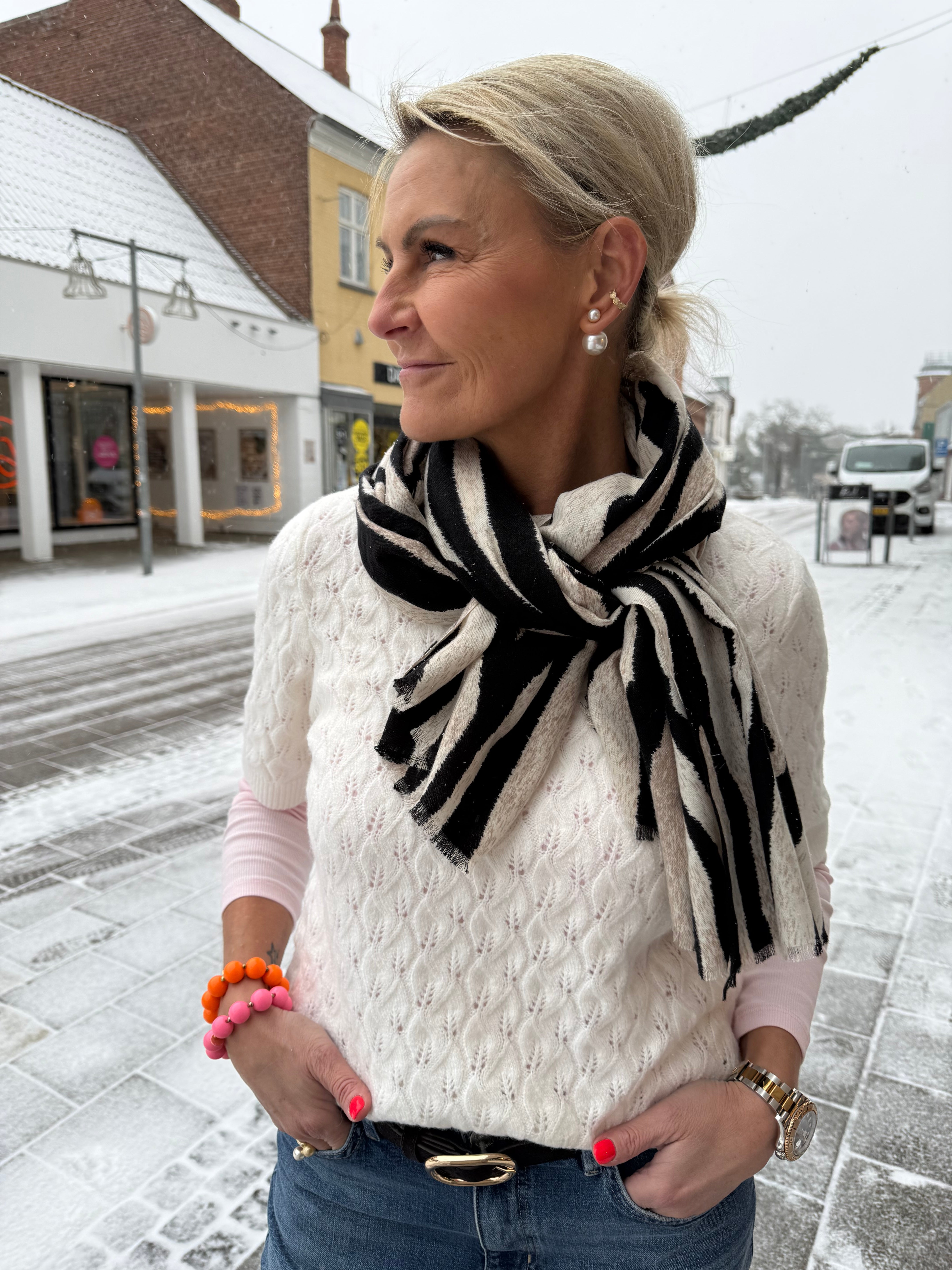 ALVIDA winter scarf - Creme