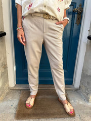 Lisa Slim Pant - Hummus Melange