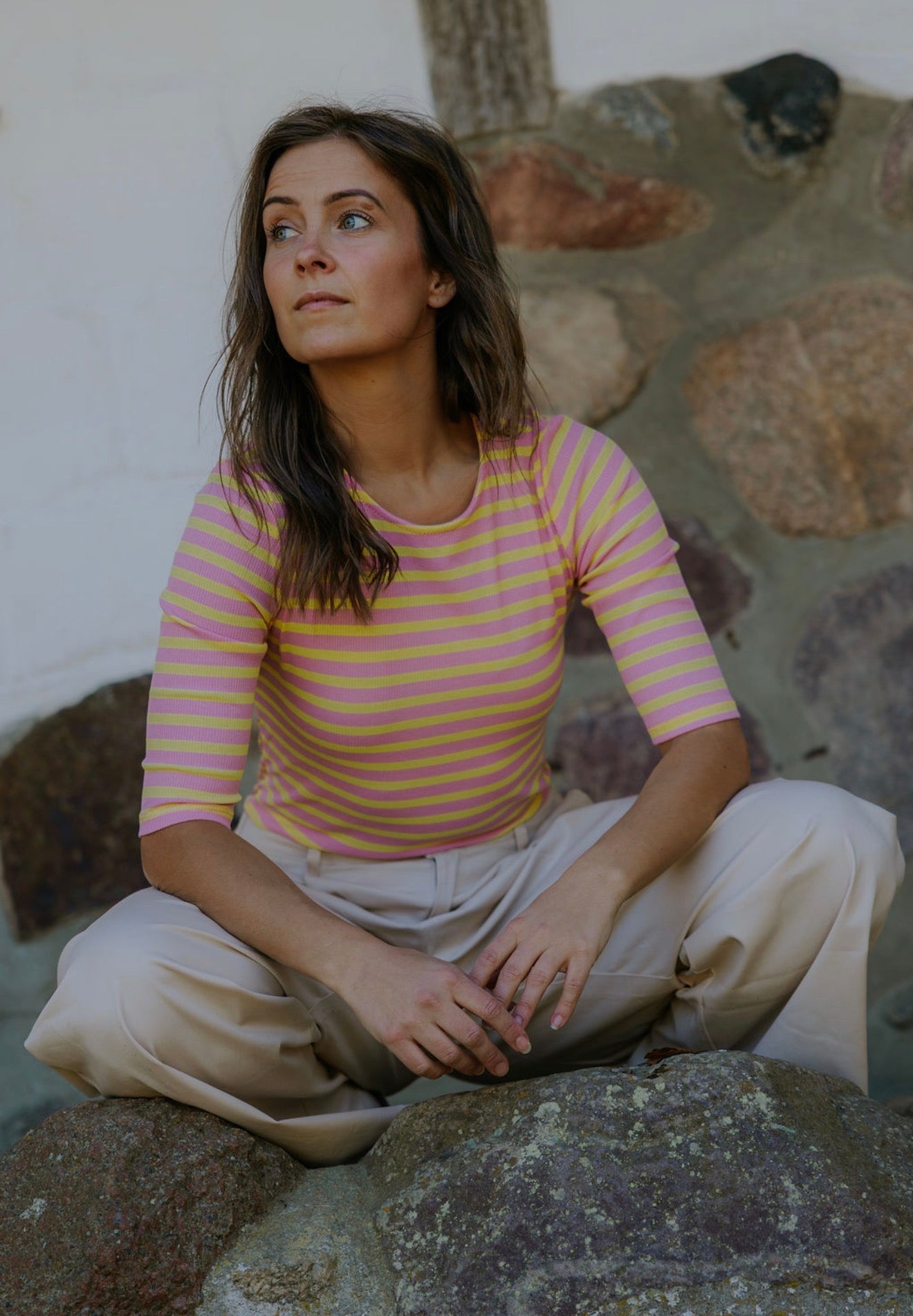 Everyday Stripes Blus - Svart